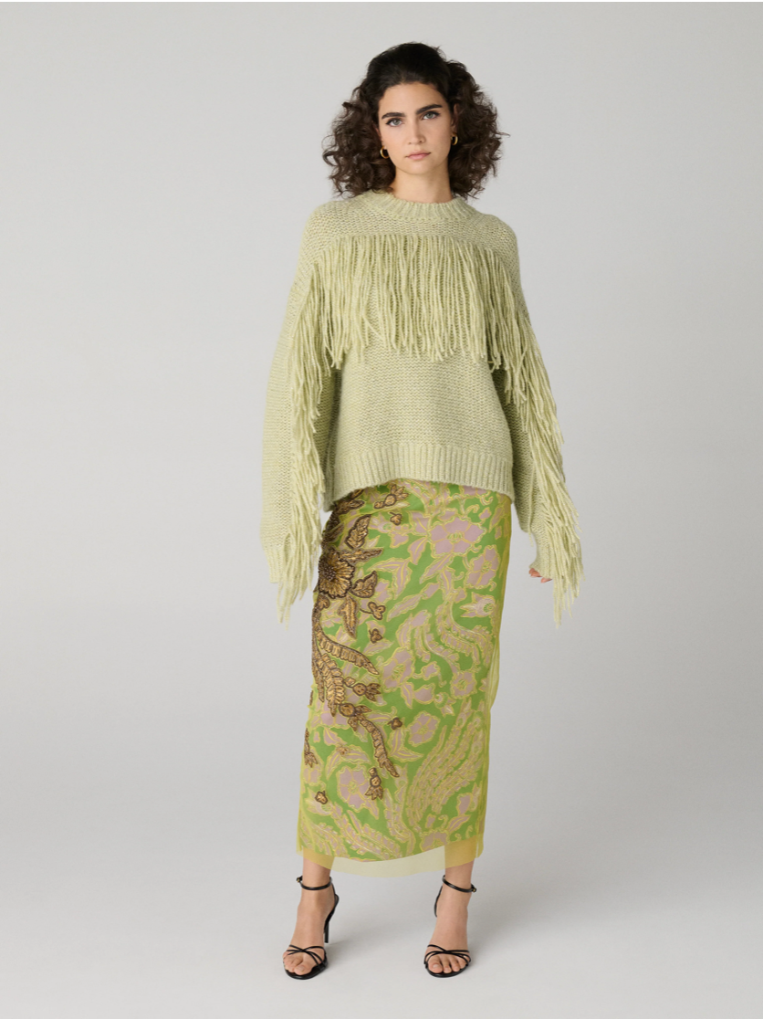 Cornelia Alpaca Fringe Sweater