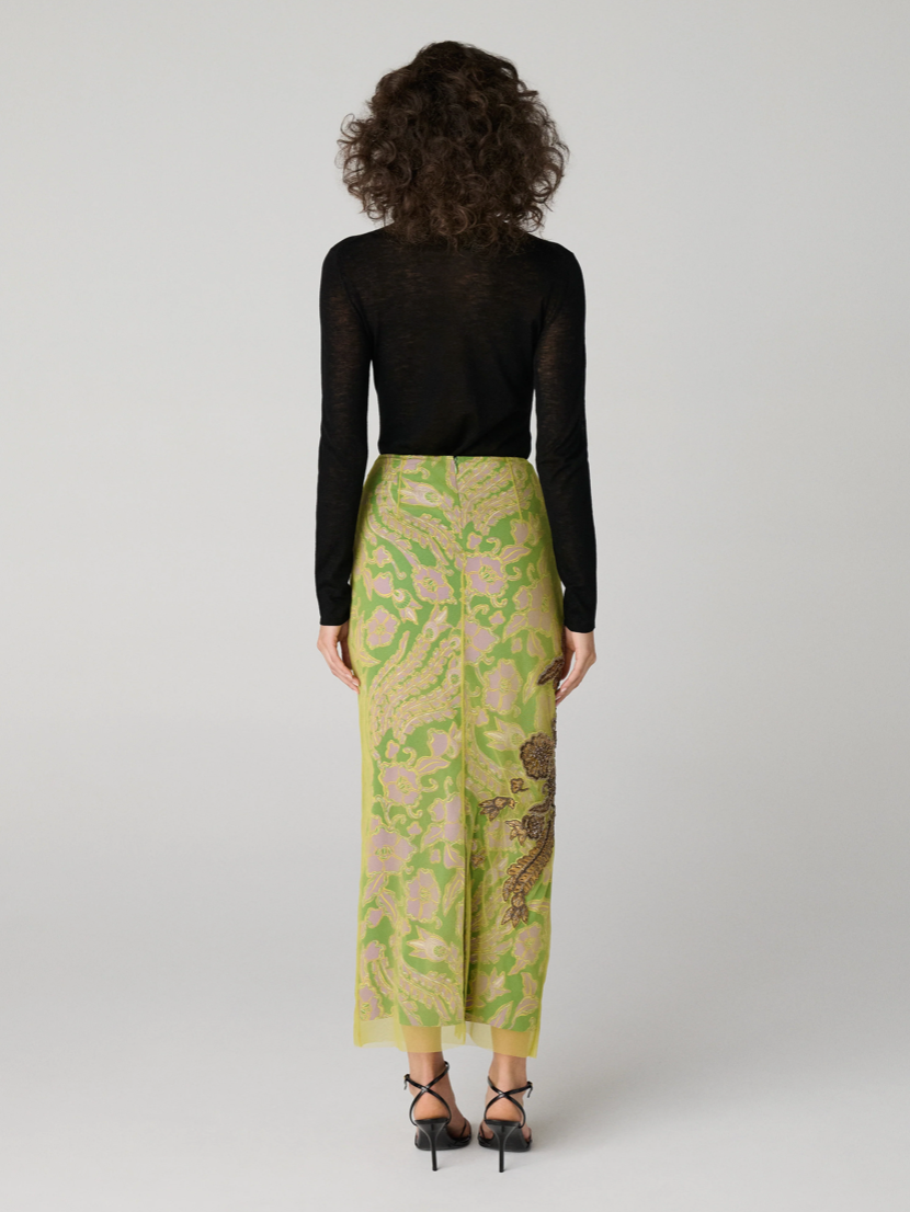 Gramercy Mesh Embroidered Skirt