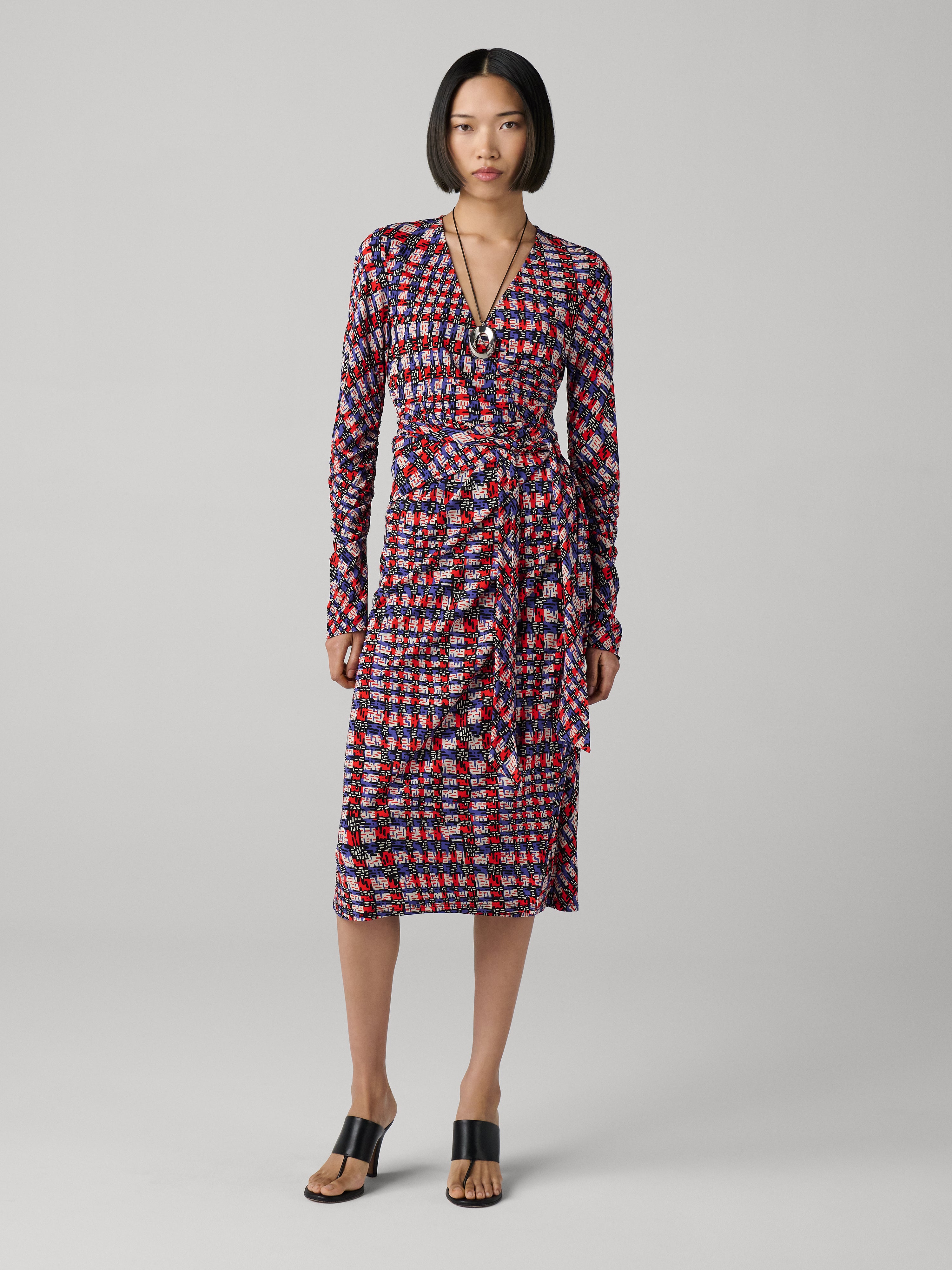 PAISLEY LONG SLEEVE DRESS