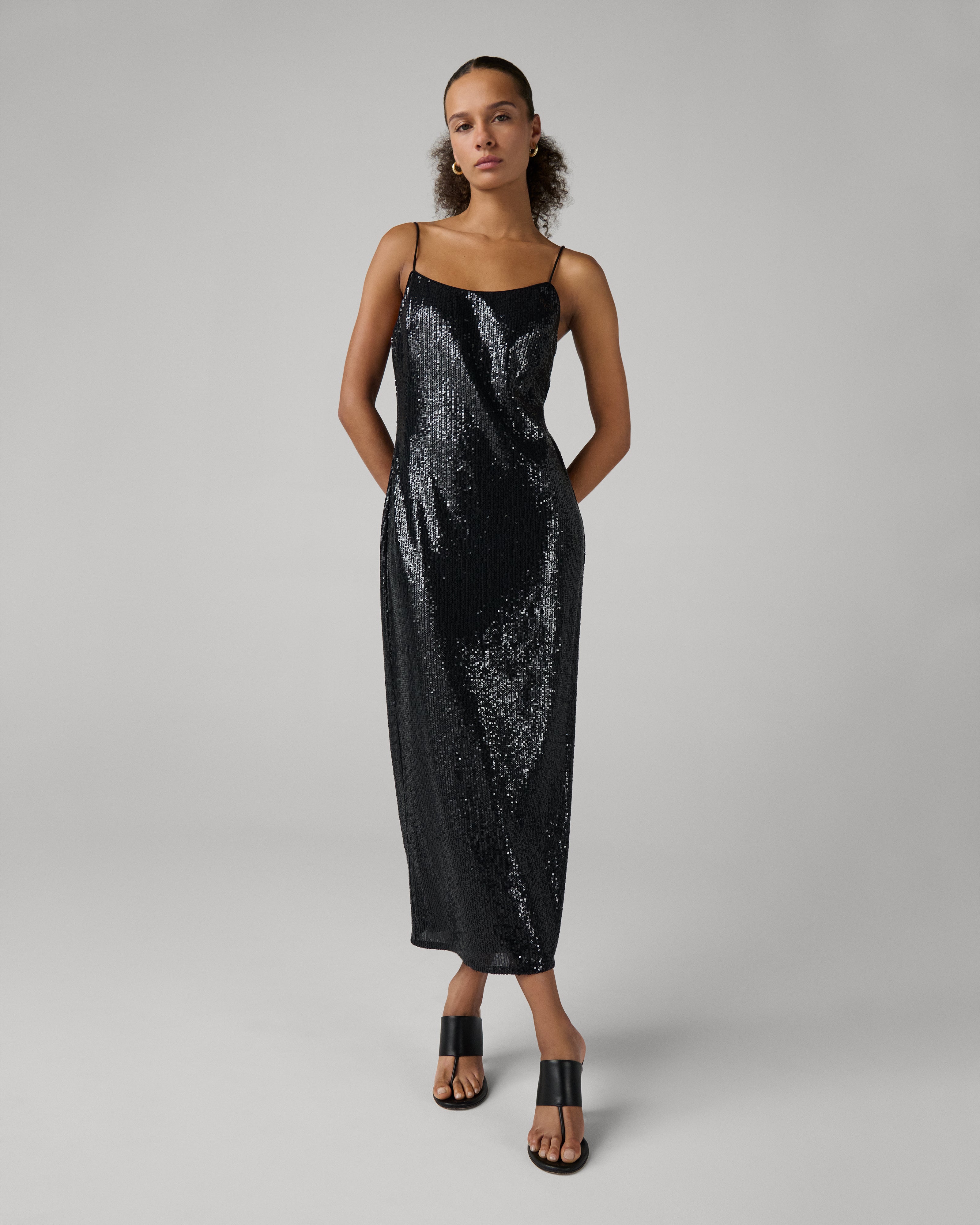 JANE SEQUIN SLIP DRESS