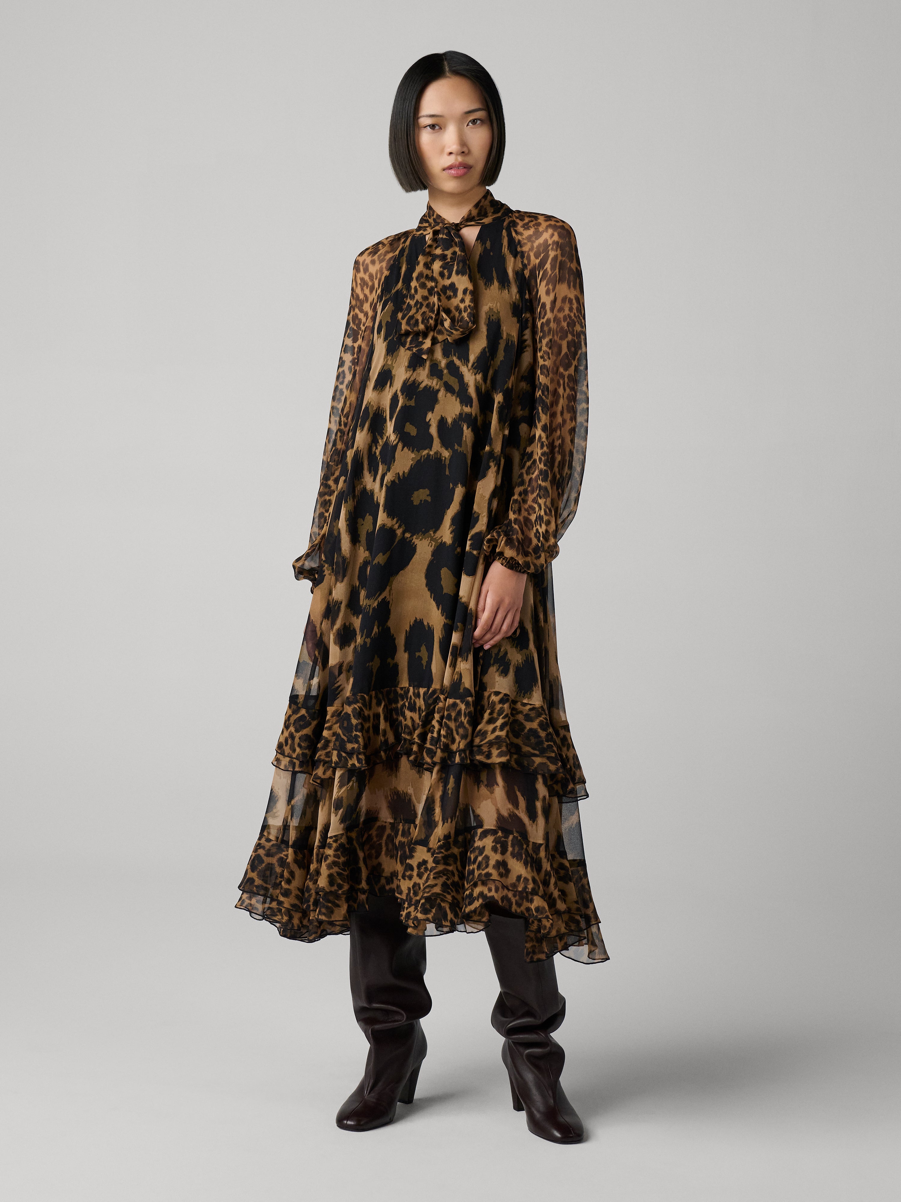 NADINE SILK CHIFFON GOWN