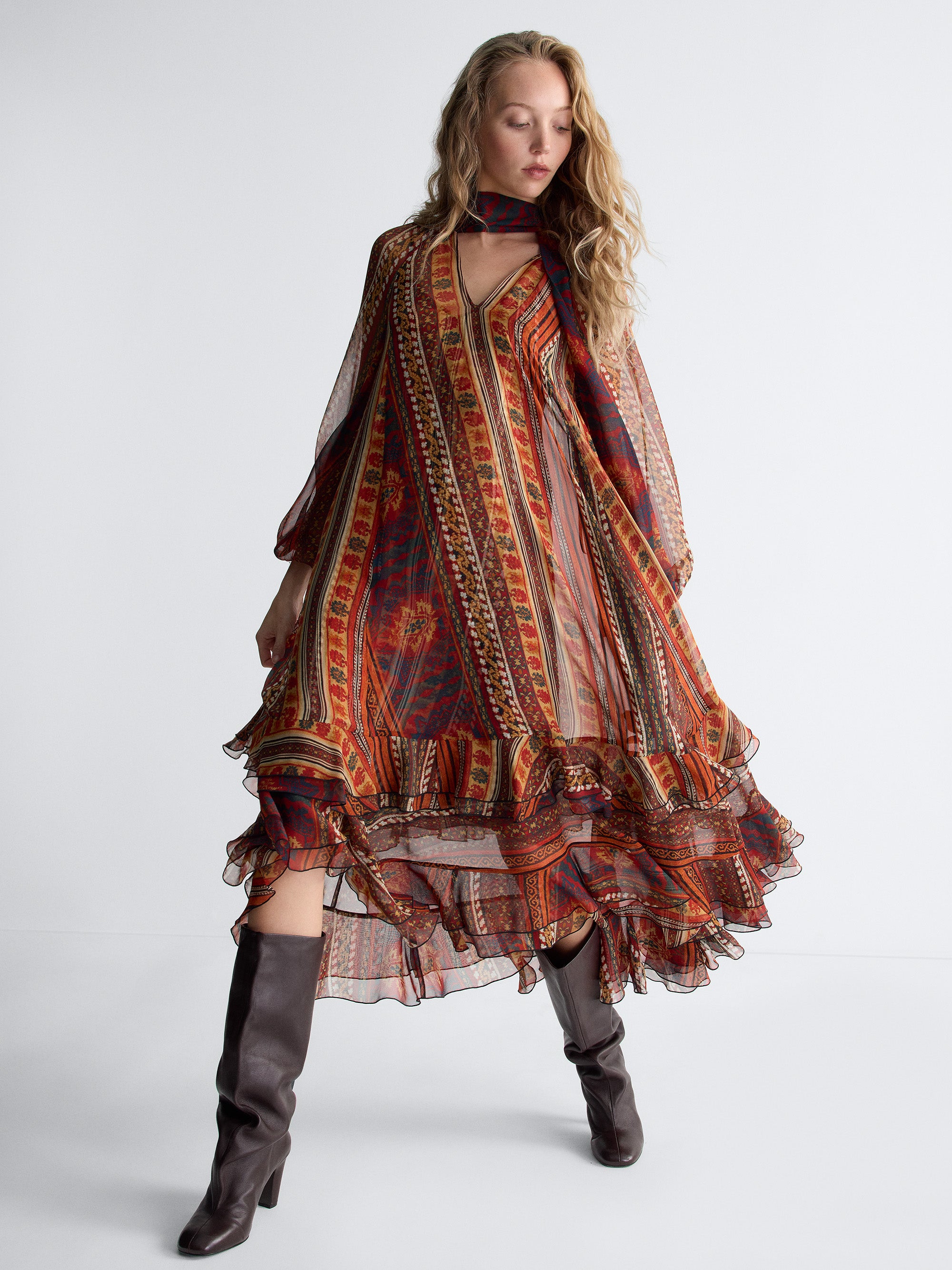 Nadine Silk Chiffon Gown