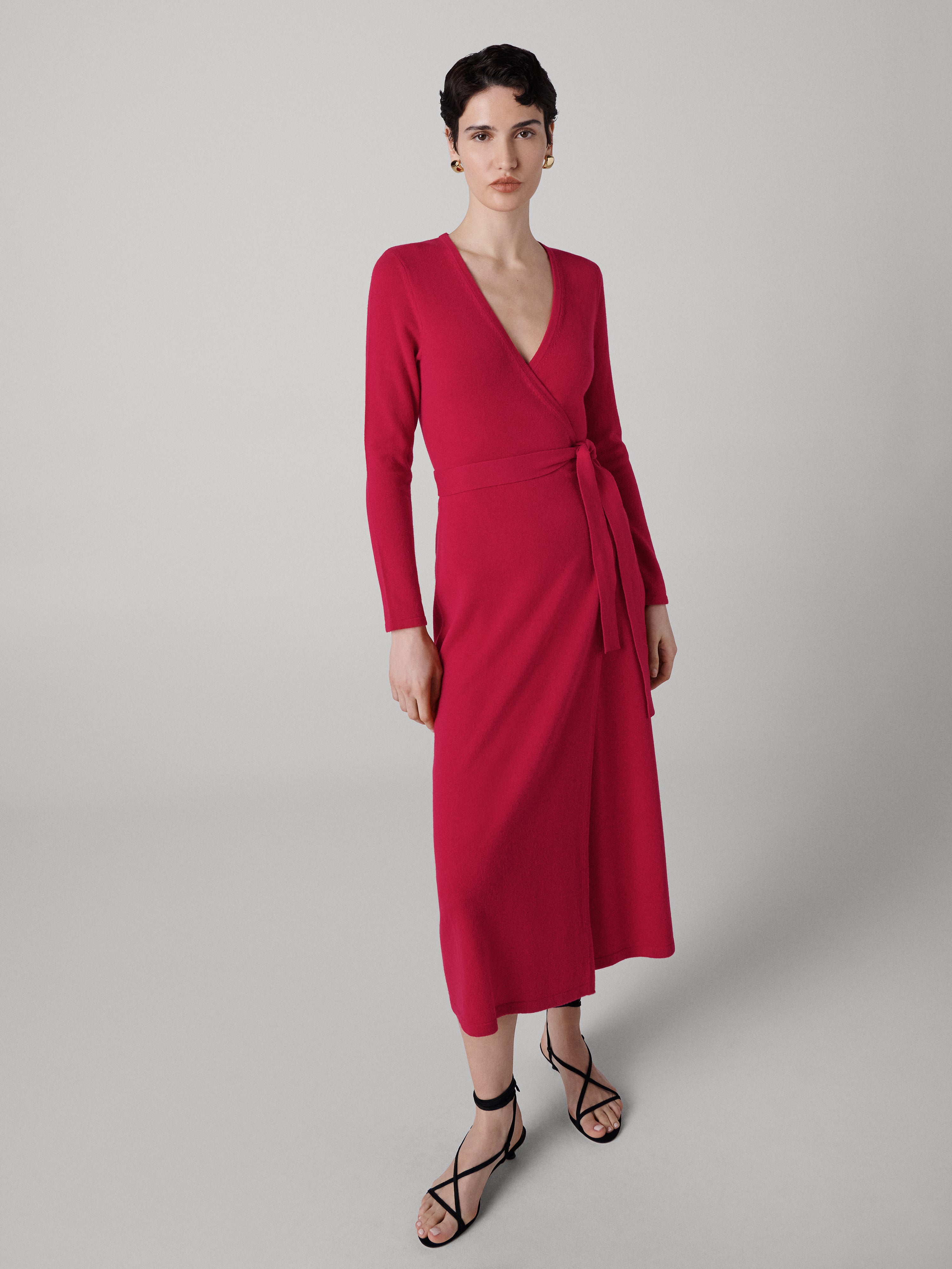 Astrid Wool-Cashmere Wrap Dress