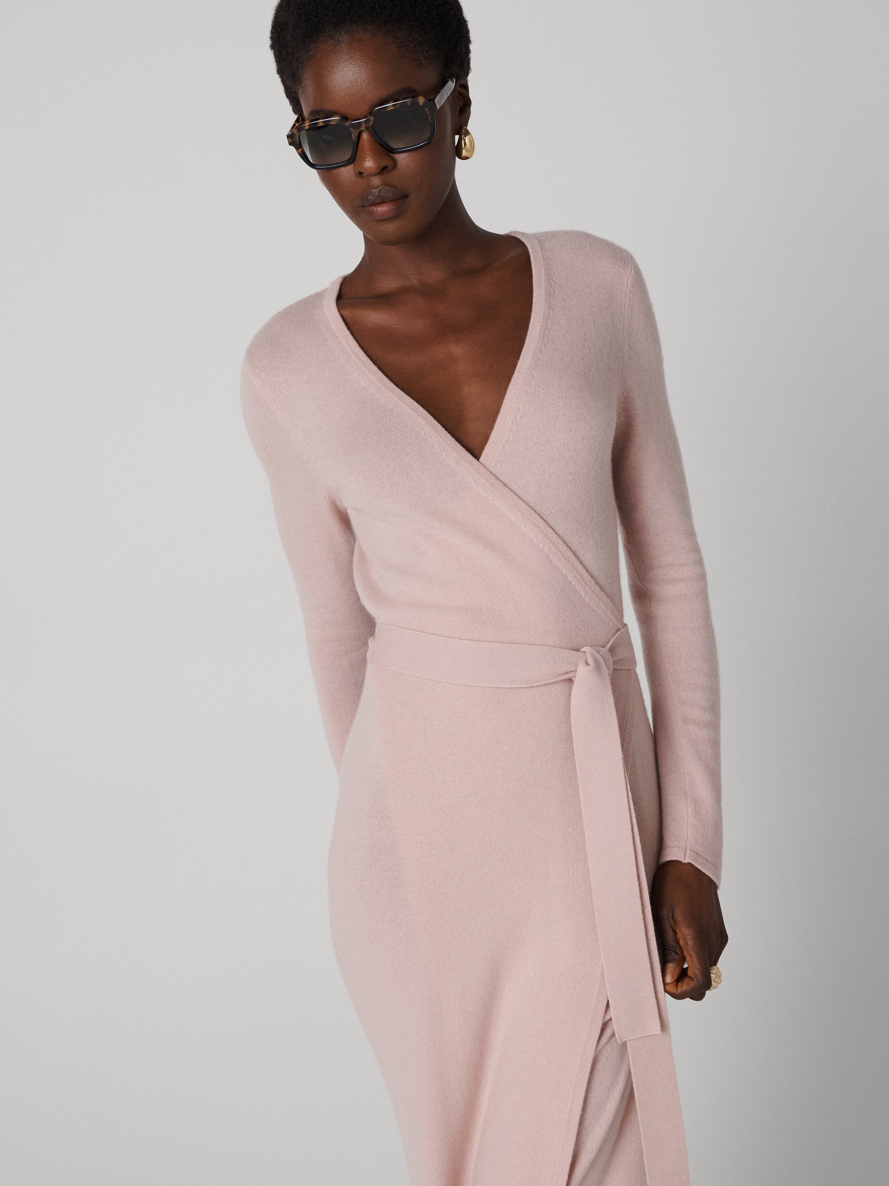 Astrid Wool-Cashmere Wrap Dress