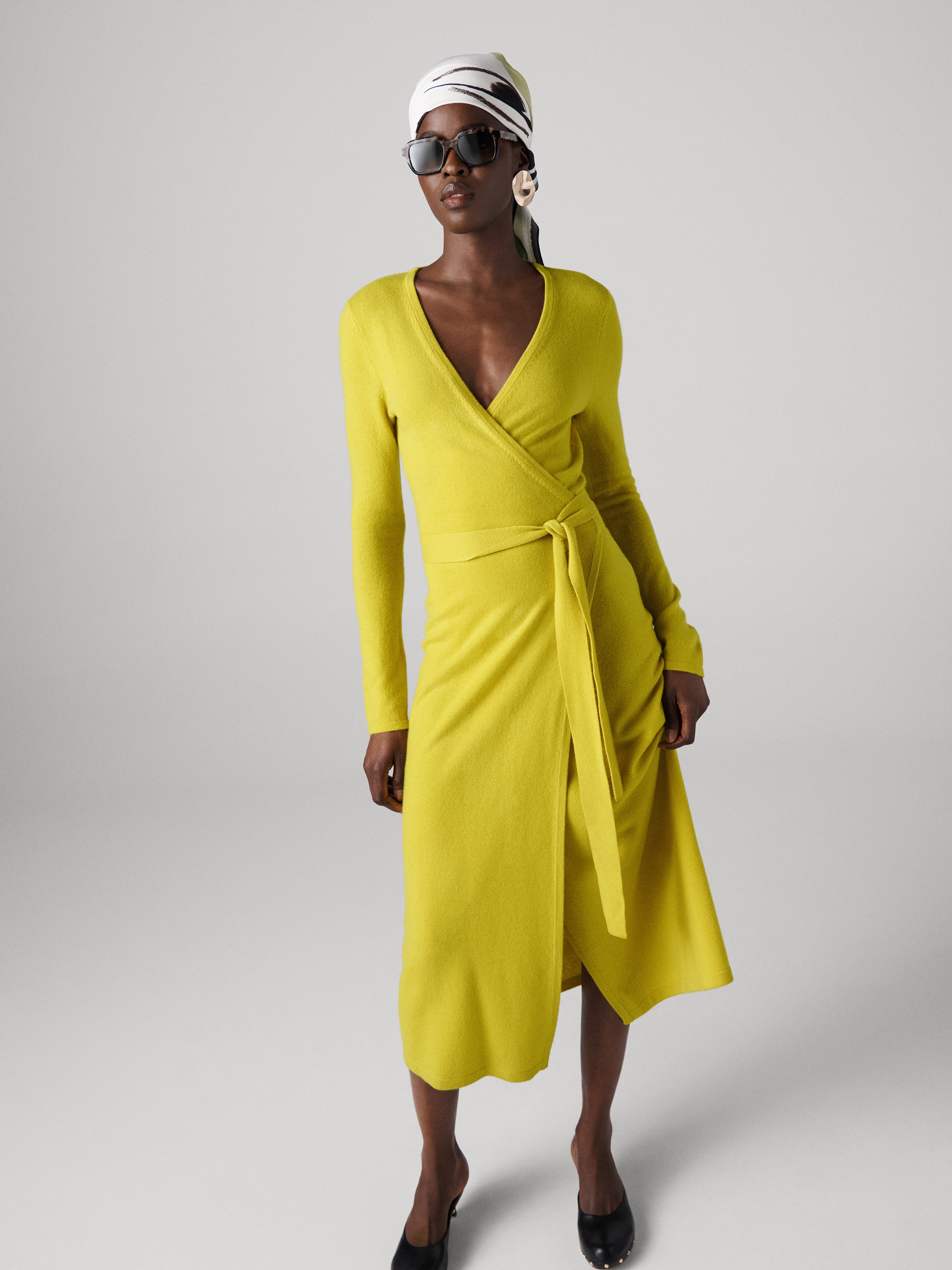 Astrid Wool-Cashmere Wrap Dress