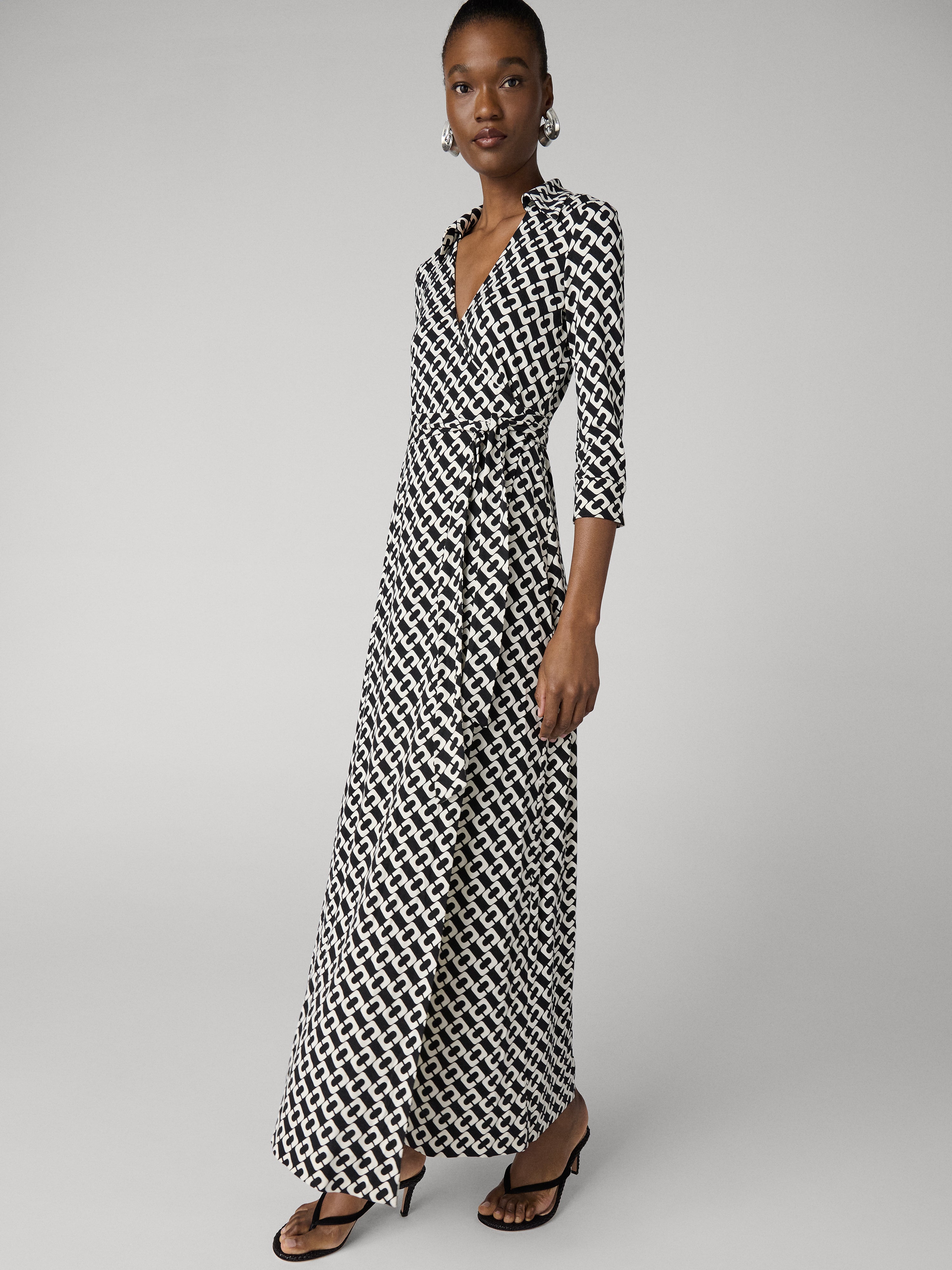 Abigail Silk Jersey Maxi Wrap Dress