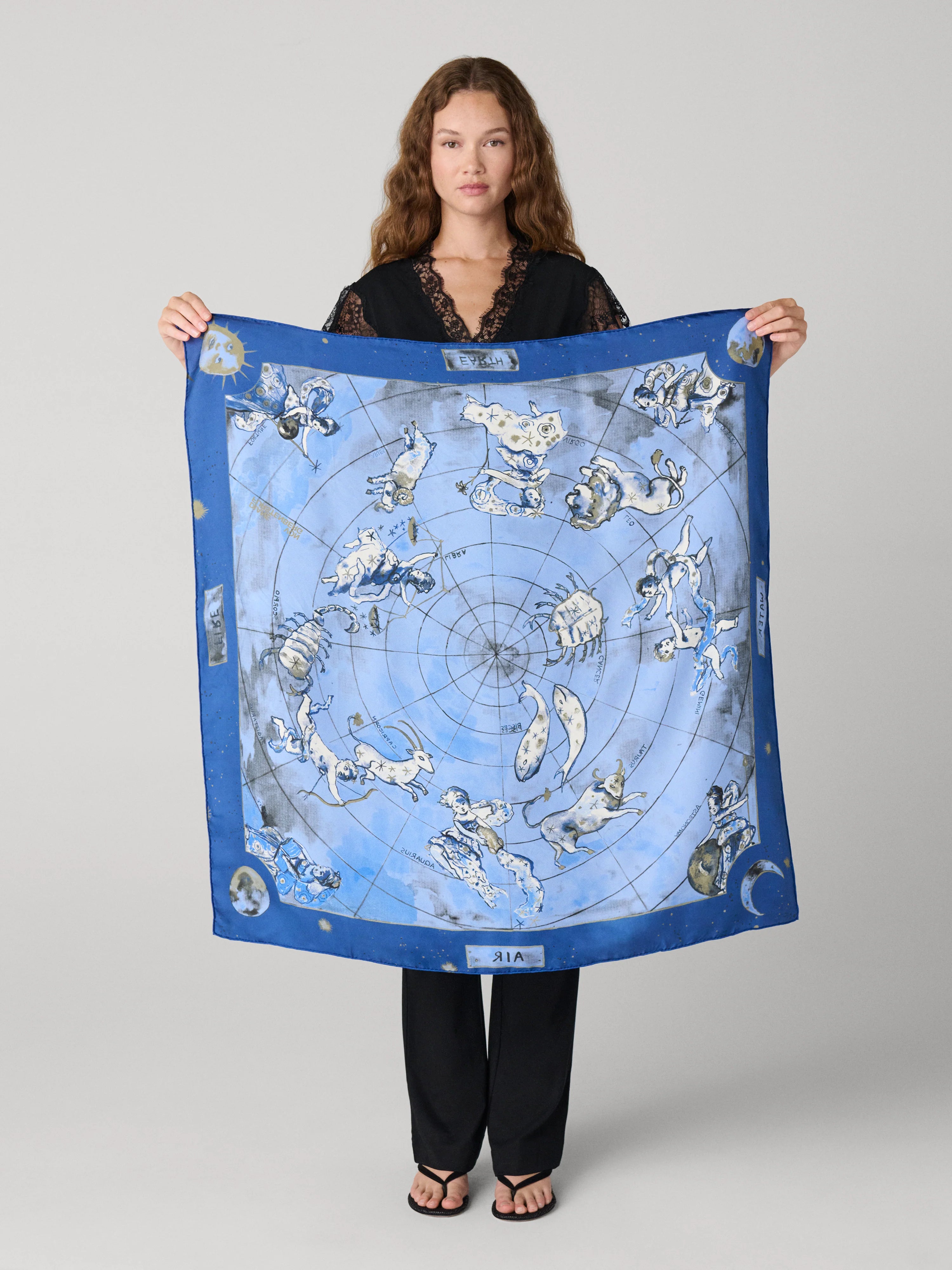 Zodiac Flag Silk Scarf