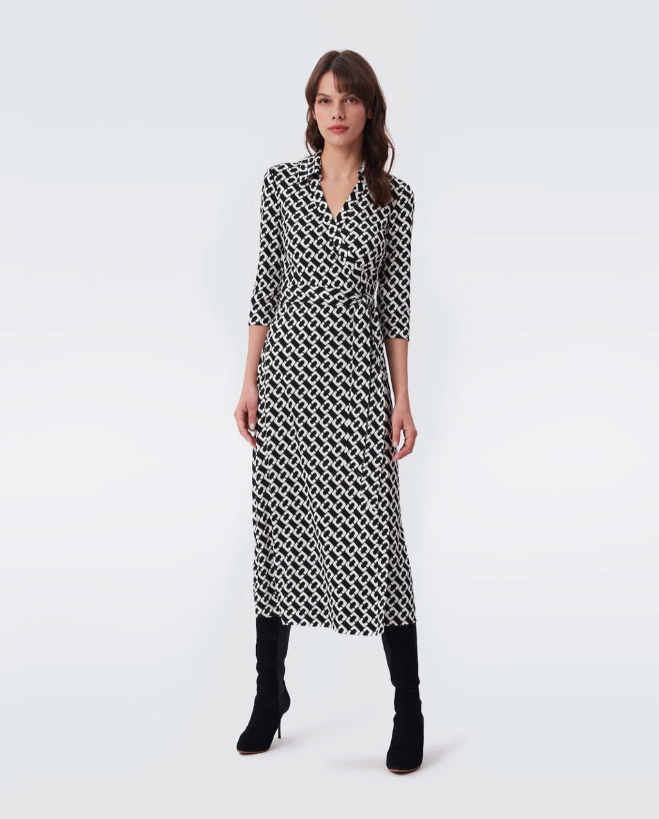 Abigail Silk Jersey Midi Wrap Dress Diane von Furstenberg Belgium