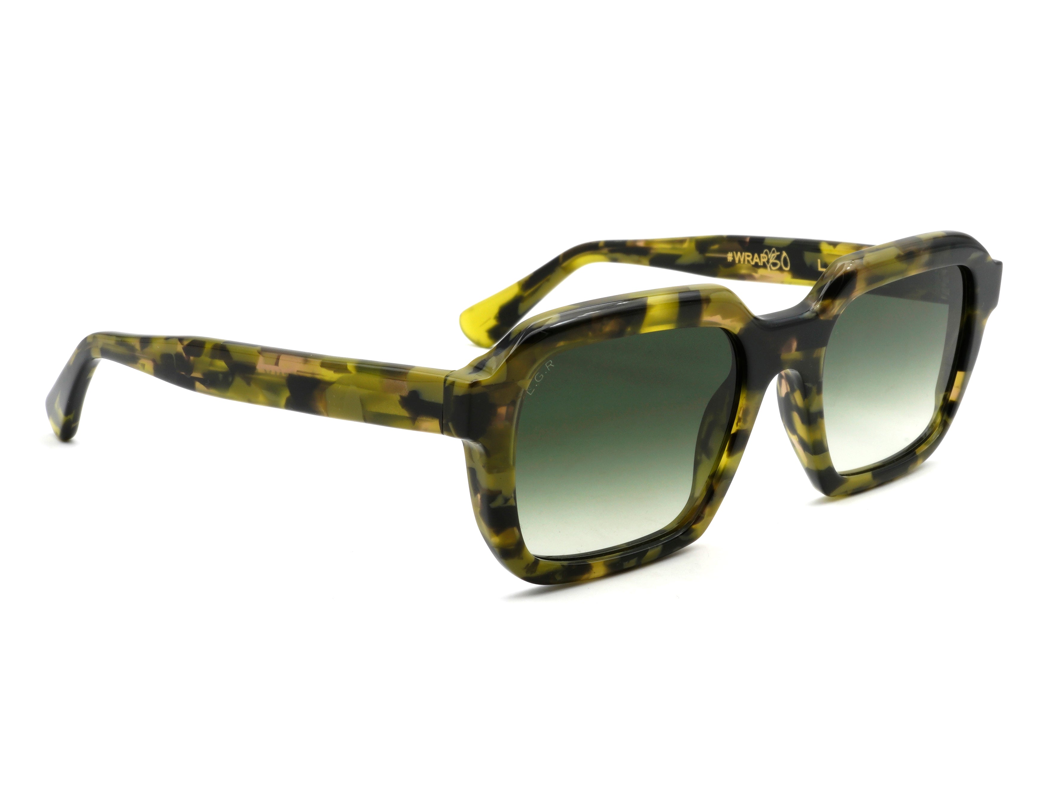 X L.G.R Raffaello Sunglasses In Havana Green