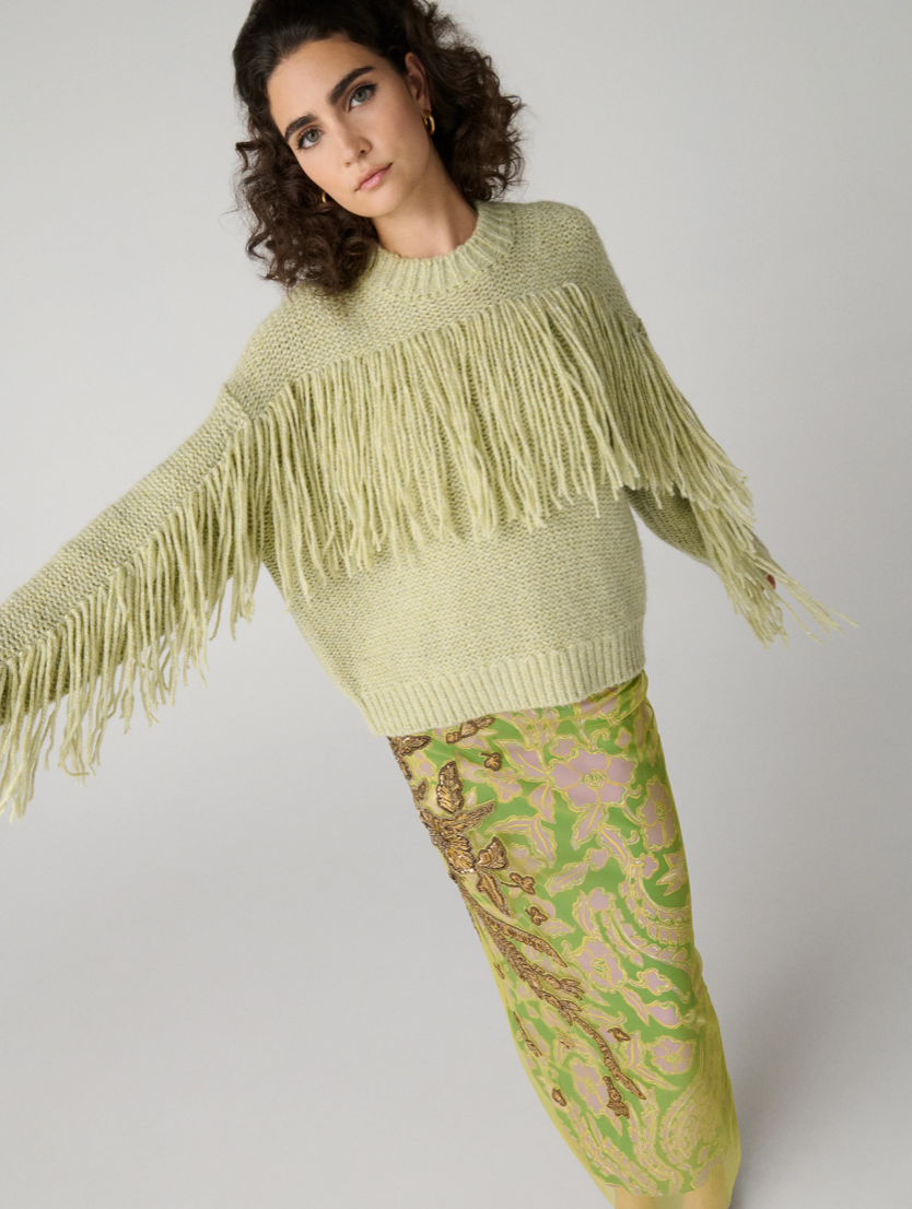 Cornelia Alpaca Fringe Sweater