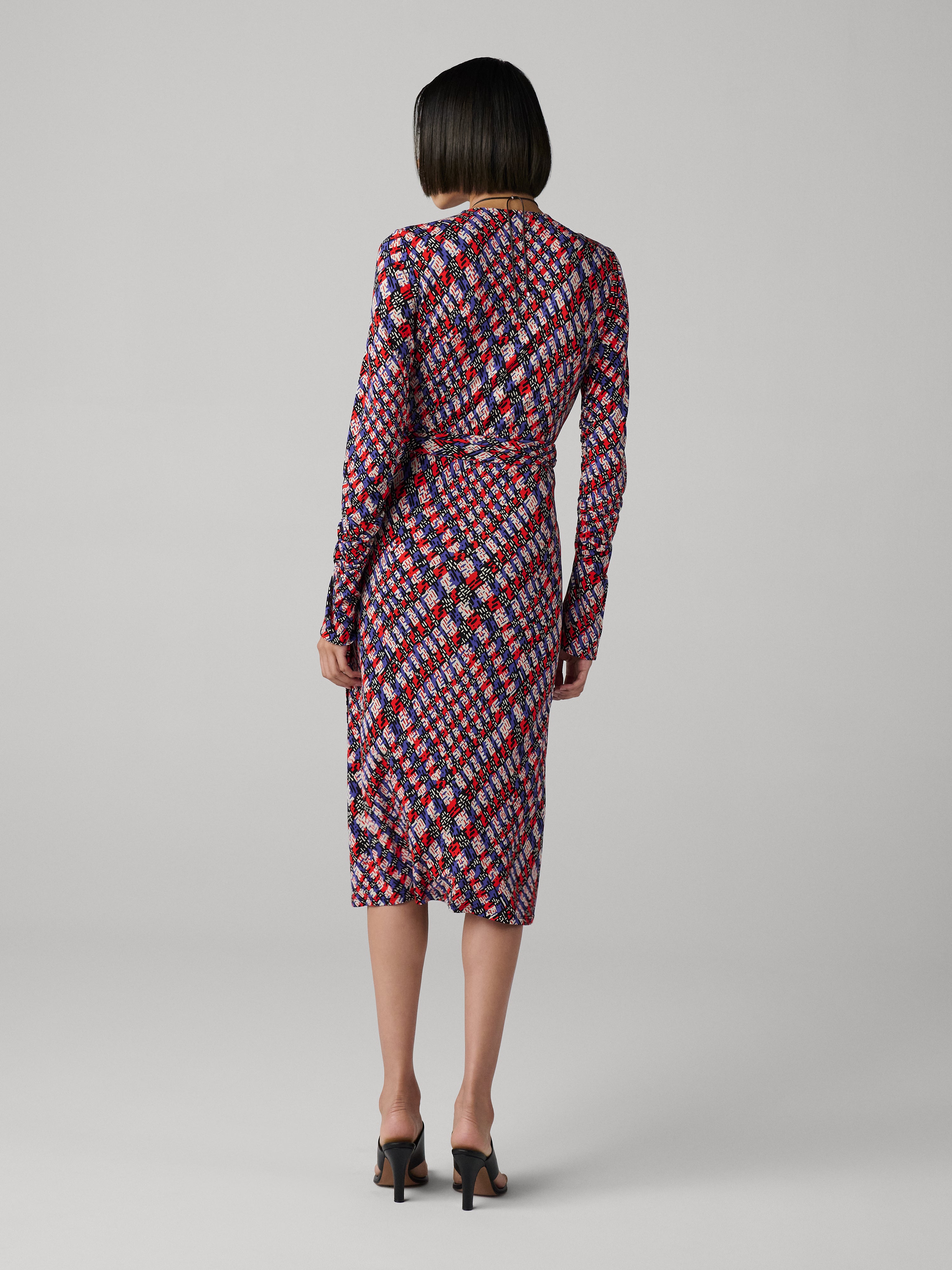 PAISLEY LONG SLEEVE DRESS
