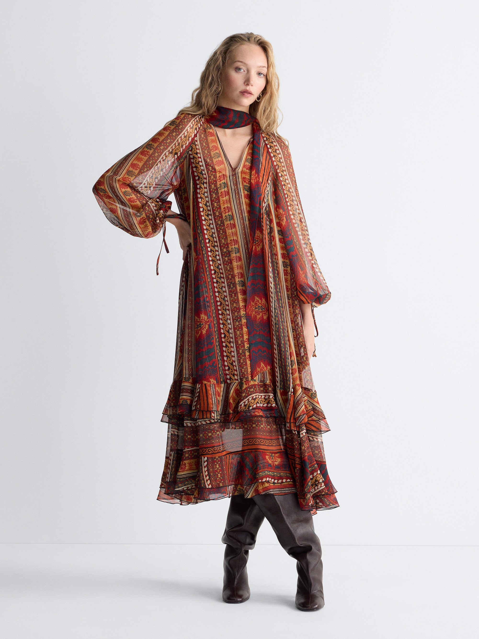 Nadine Silk Chiffon Gown