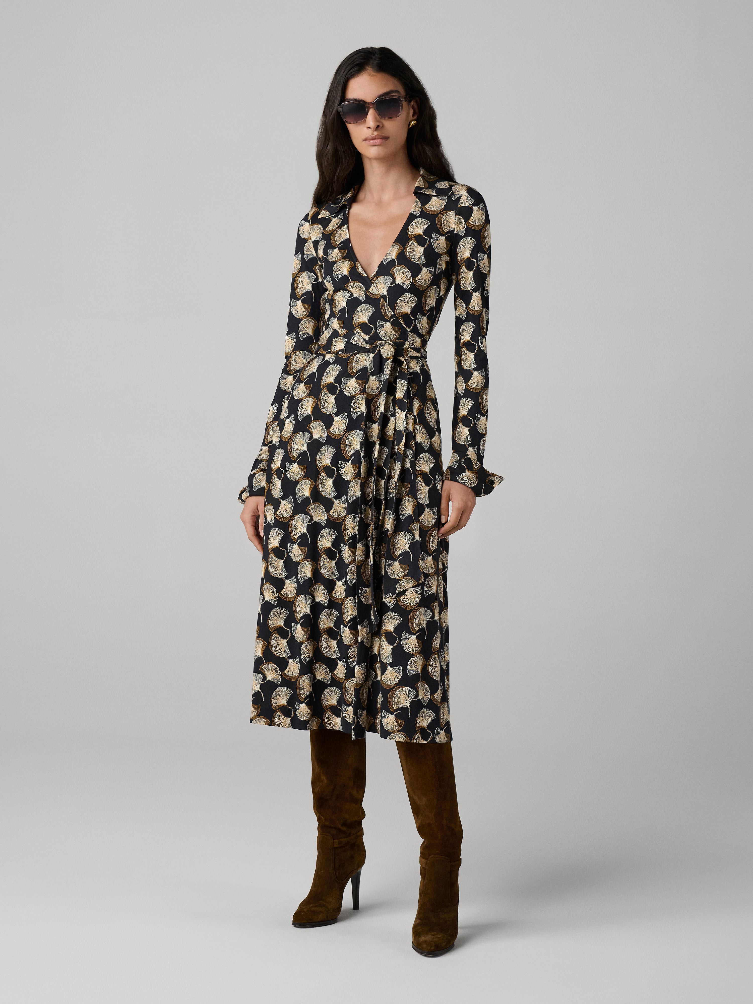 OG SILK JERSEY WRAP DRESS