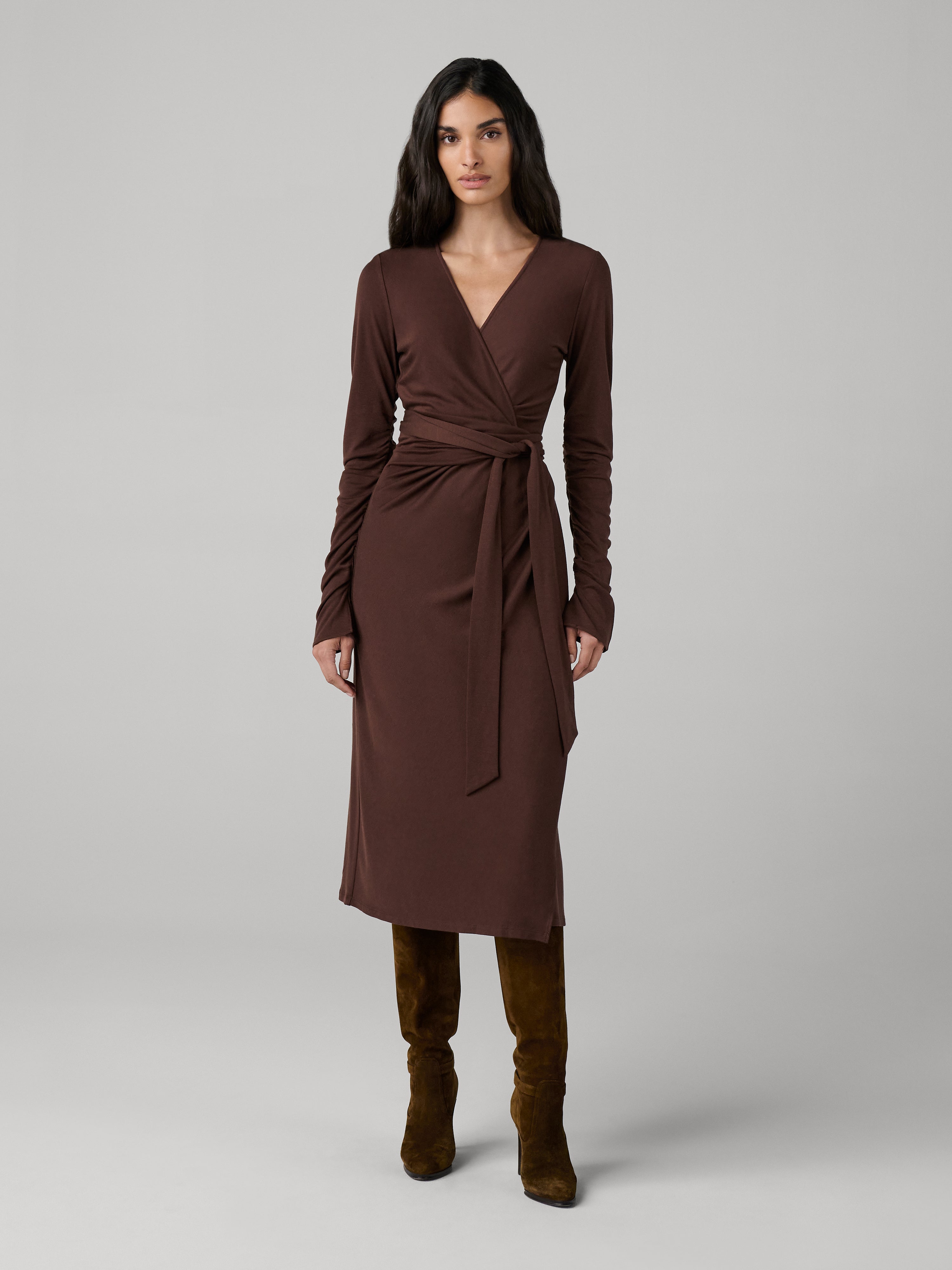 DANIELLA KNIT WRAP DRESS