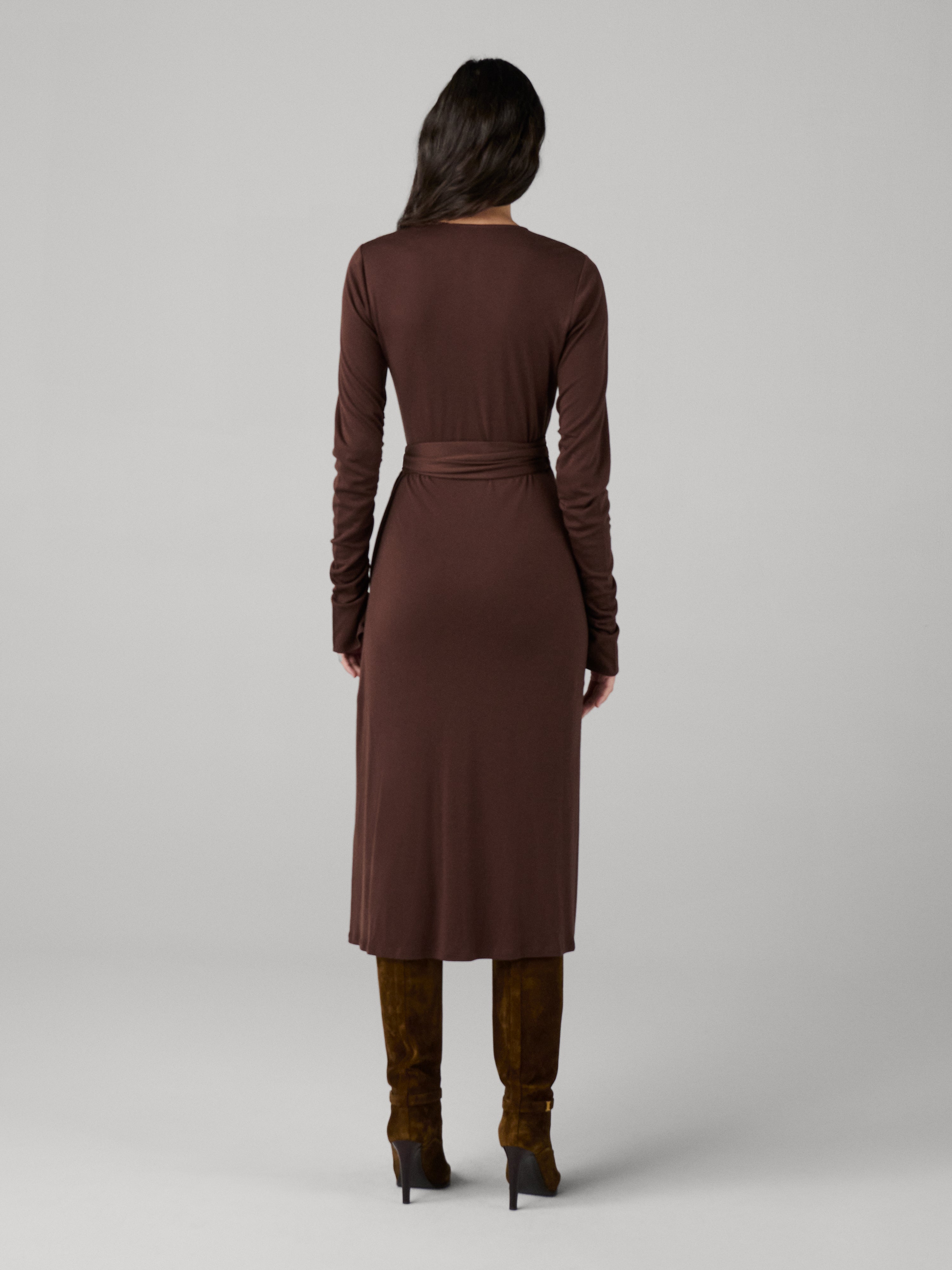 DANIELLA KNIT WRAP DRESS
