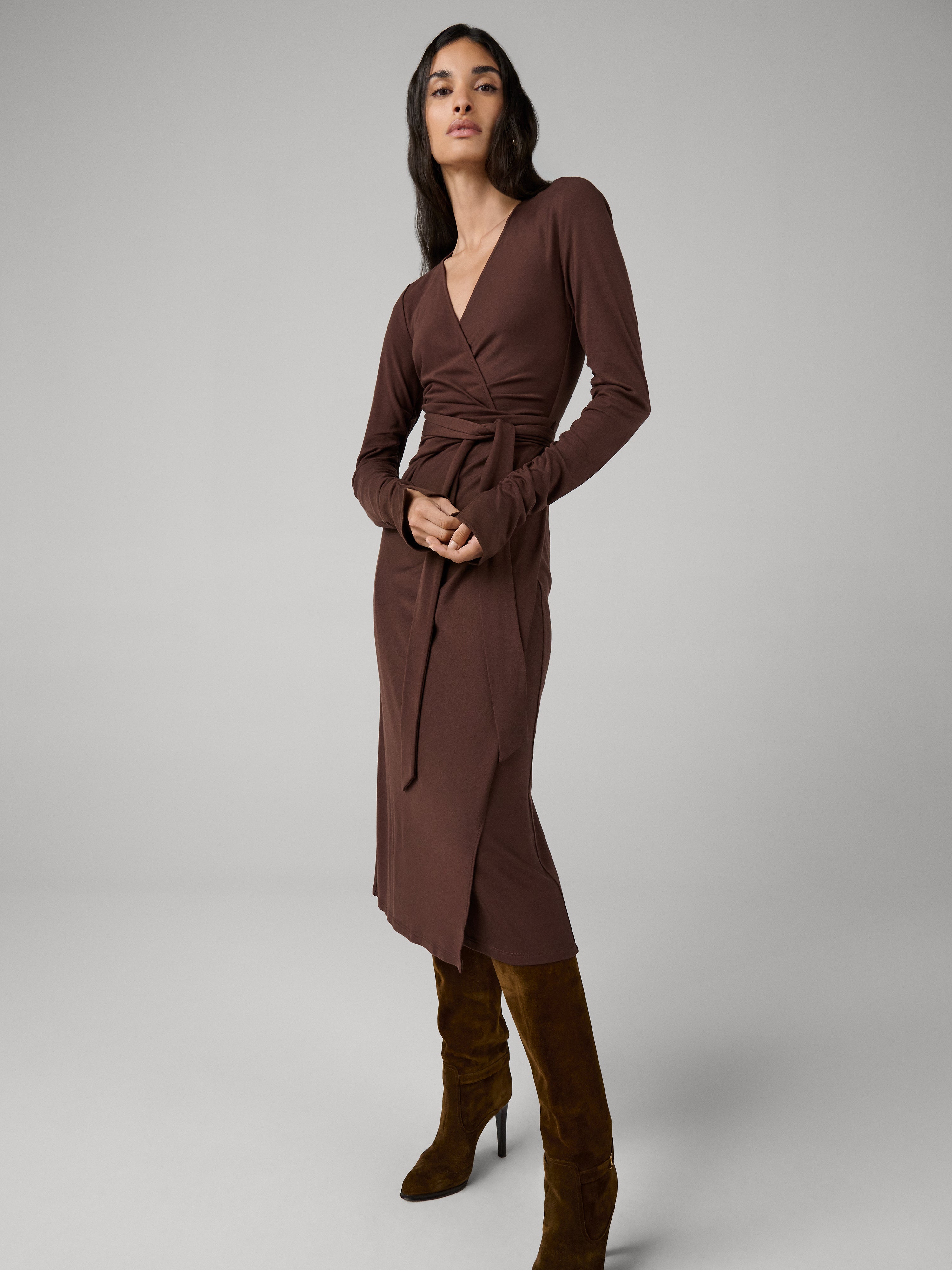 DANIELLA KNIT WRAP DRESS
