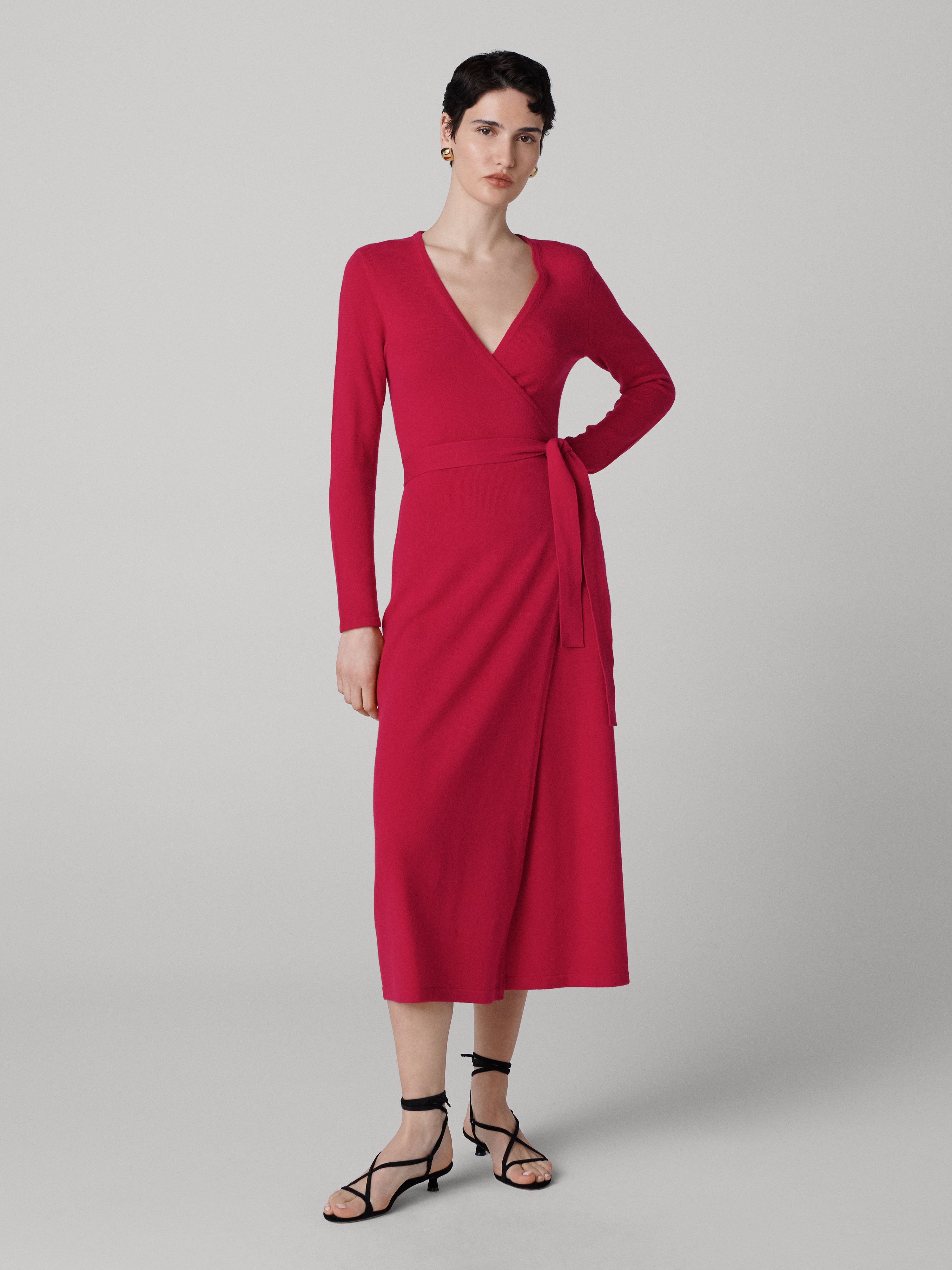 Astrid Wool-Cashmere Wrap Dress