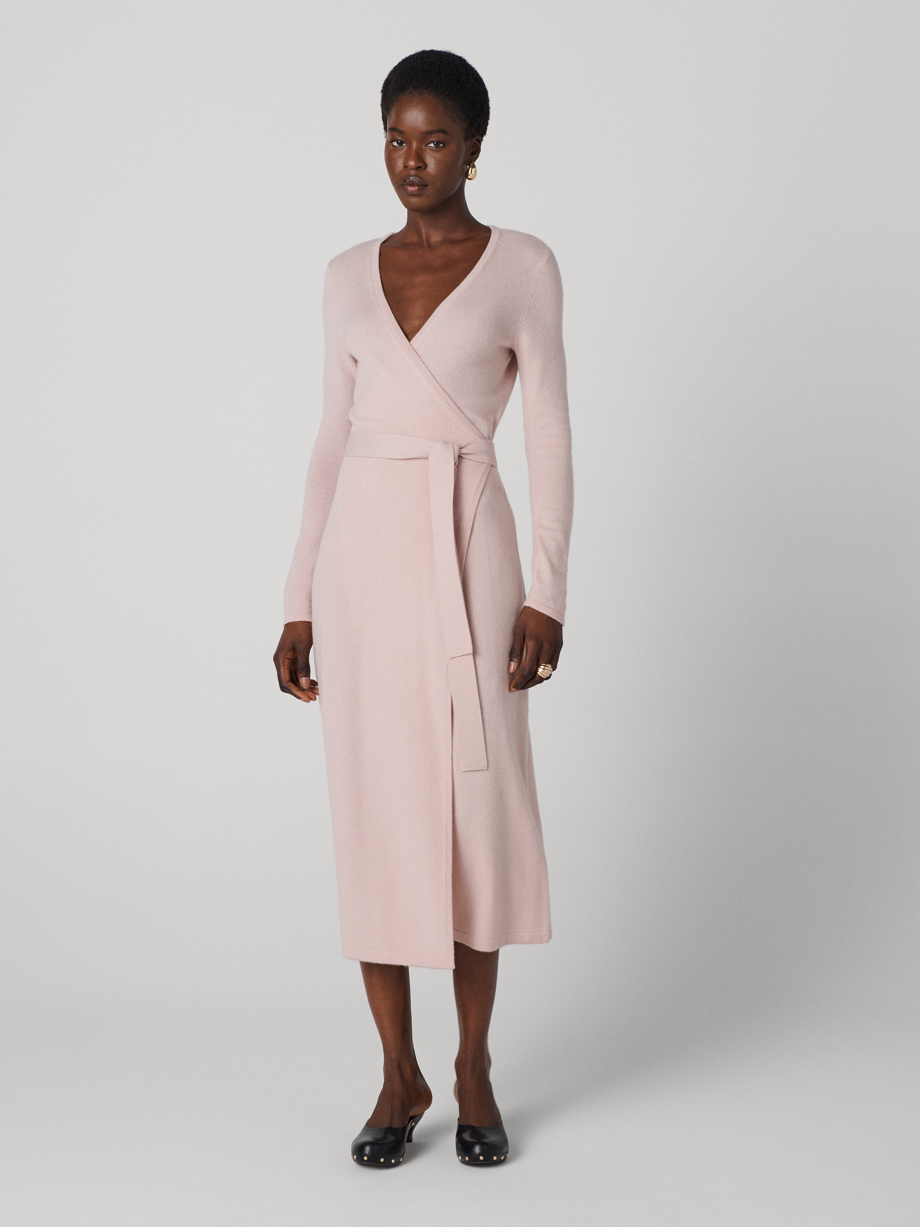 Astrid Wool-Cashmere Wrap Dress