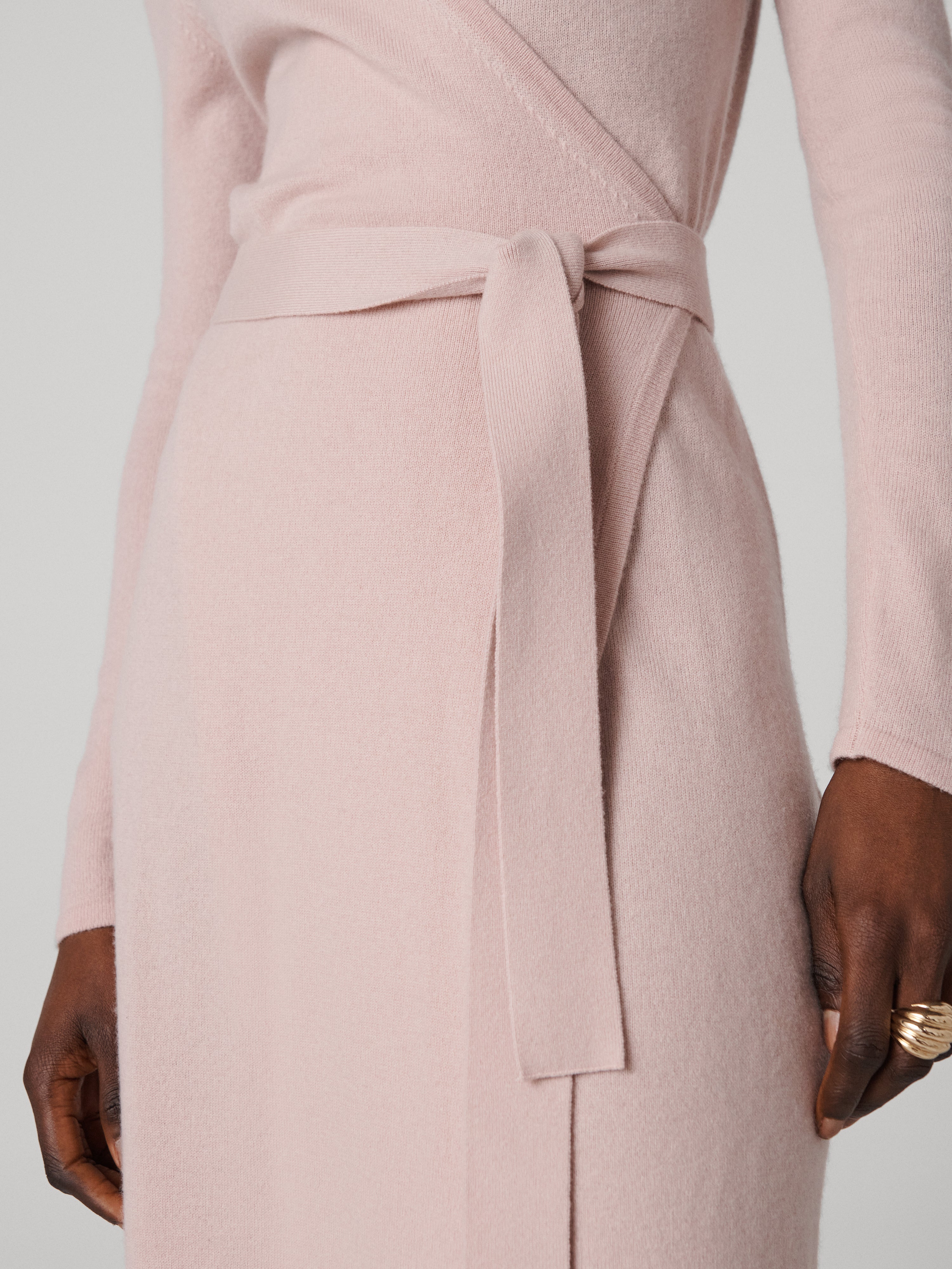 Astrid Wool-Cashmere Wrap Dress