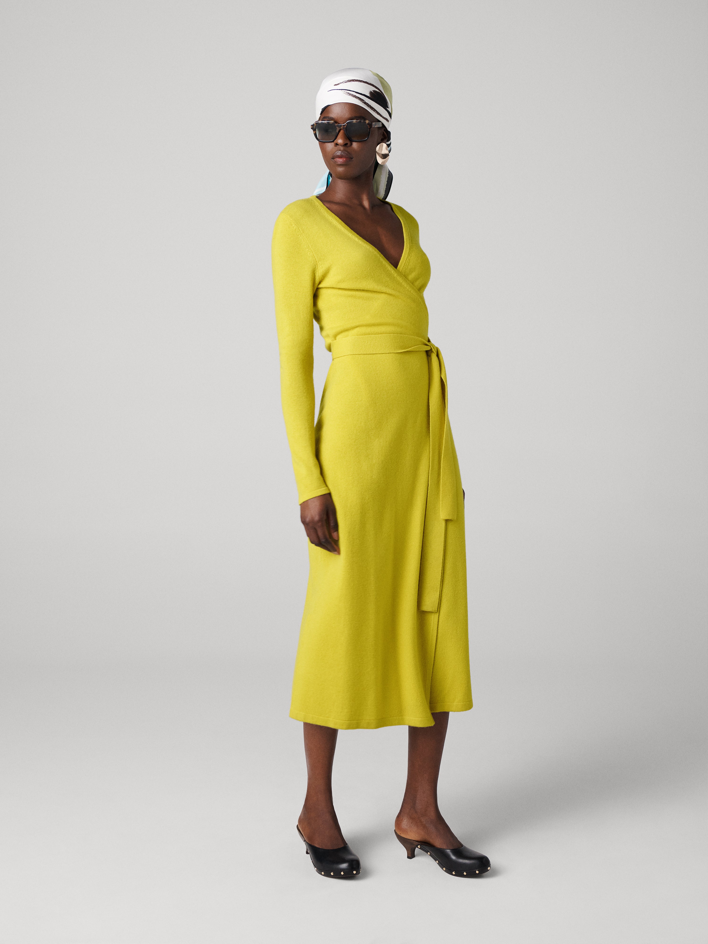 Astrid Wool-Cashmere Wrap Dress