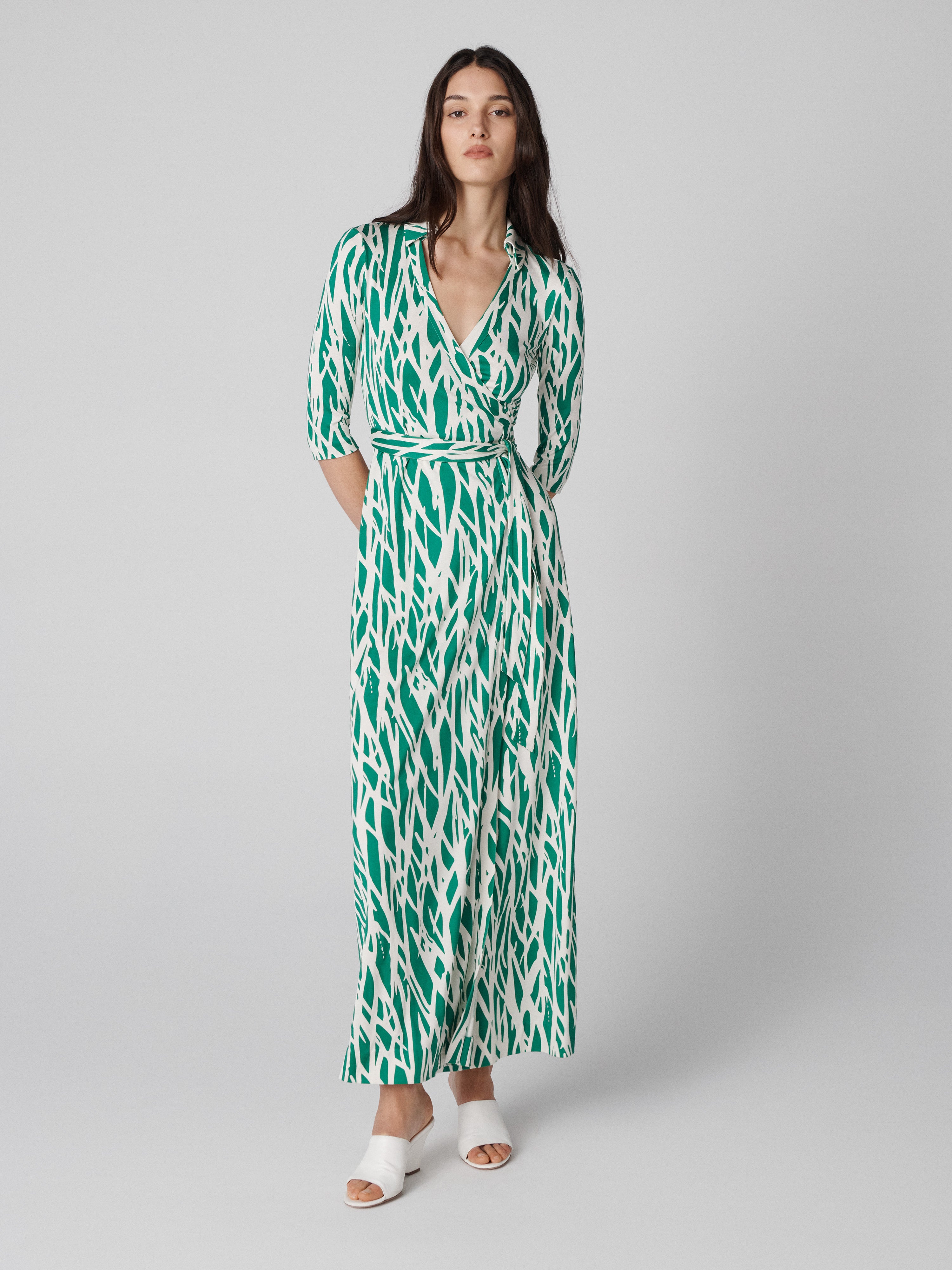 Abigail Silk Jersey Maxi Wrap Dress