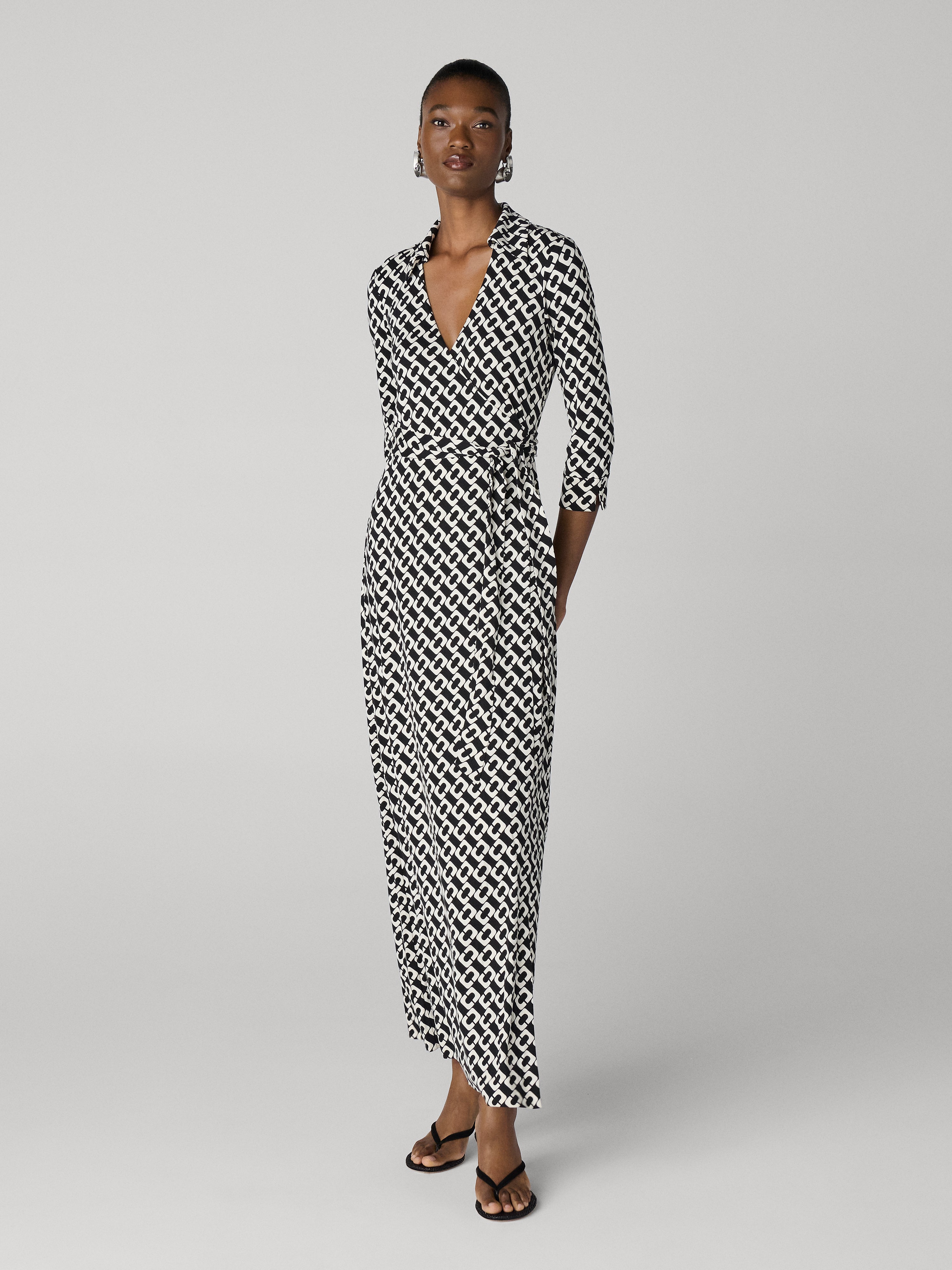 Abigail Silk Jersey Maxi Wrap Dress