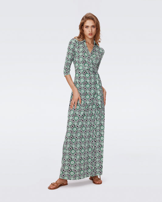 Abigail Silk Jersey Maxi Wrap Dress