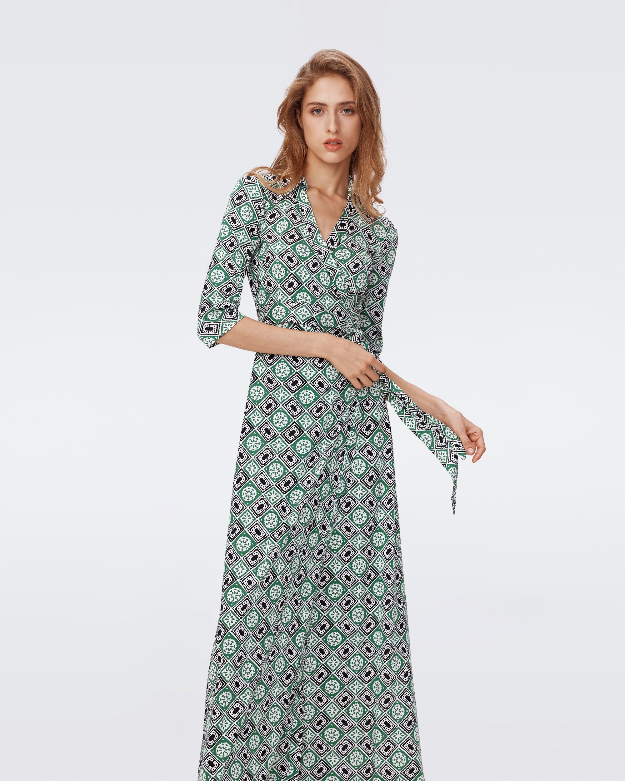 Abigail Silk Jersey Maxi Wrap Dress