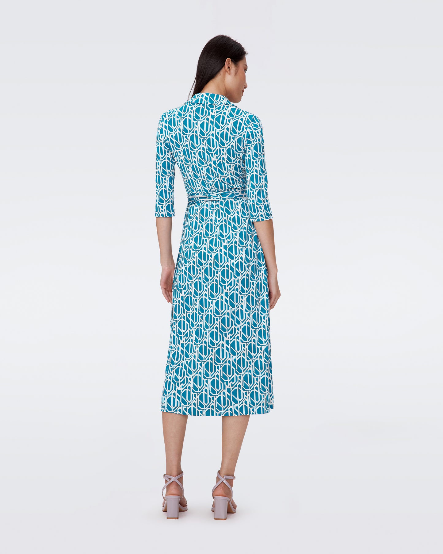 Abigail Silk Jersey Midi Wrap Dress