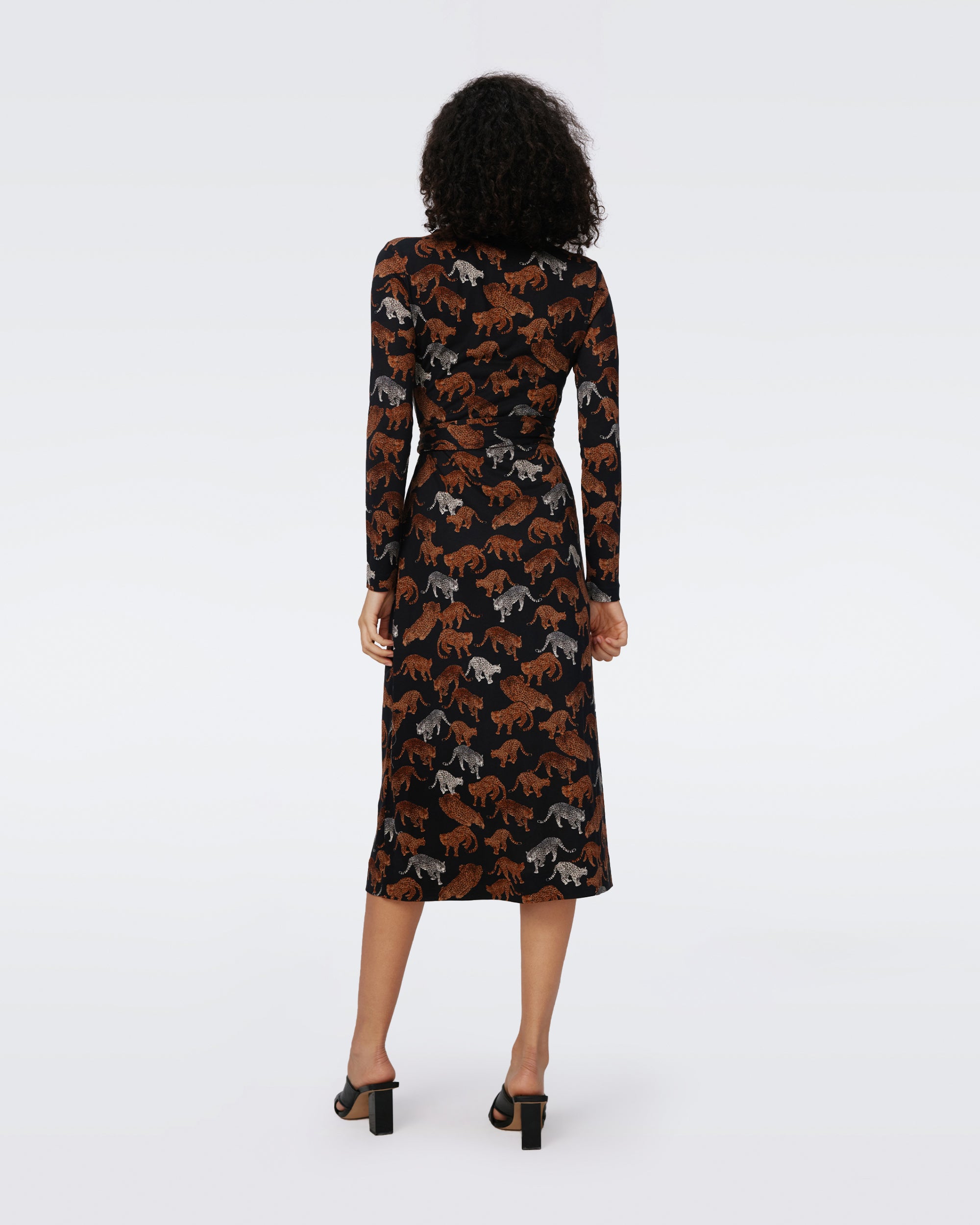 Abigail Silk Jersey Midi Wrap Dress