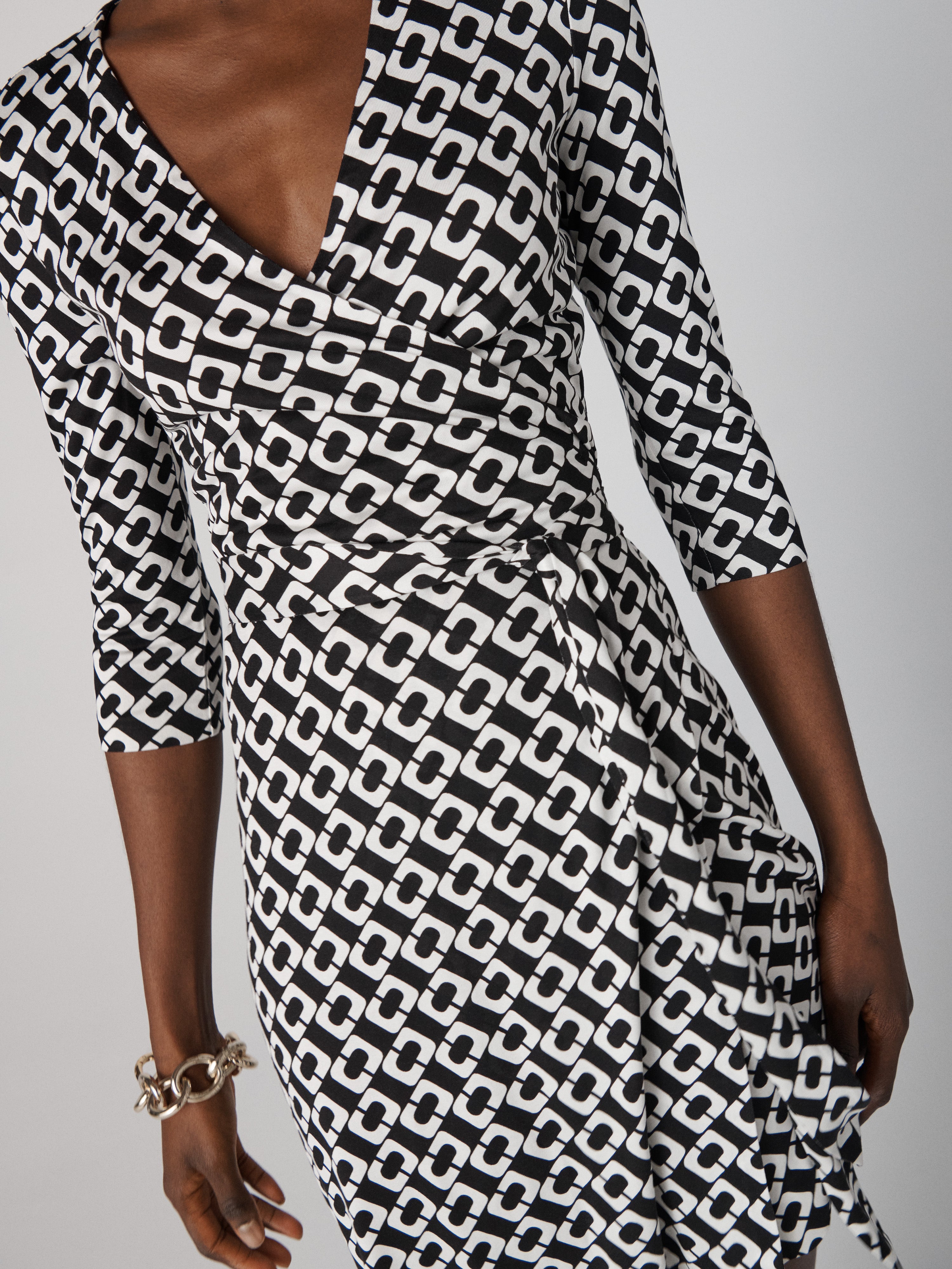 New Jeanne Two Silk Jersey Wrap Dress