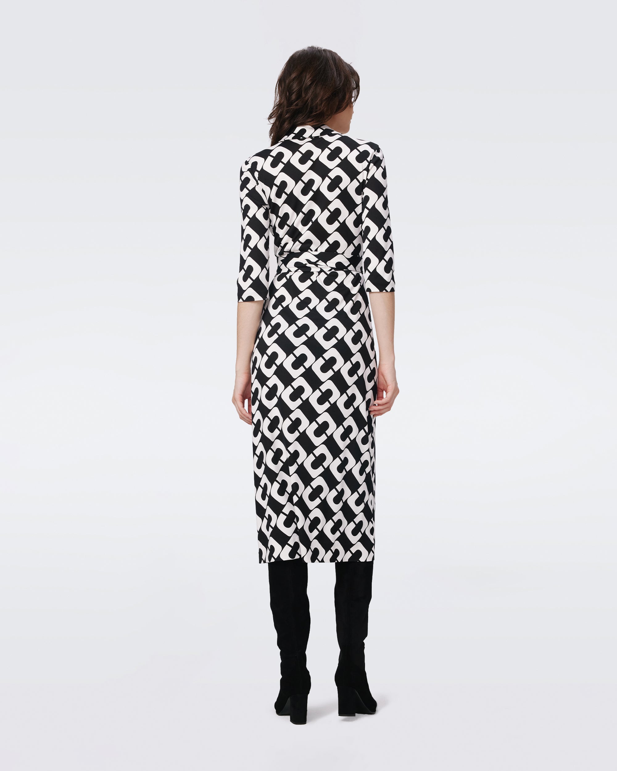 Abigail Silk Jersey Midi Wrap Dress