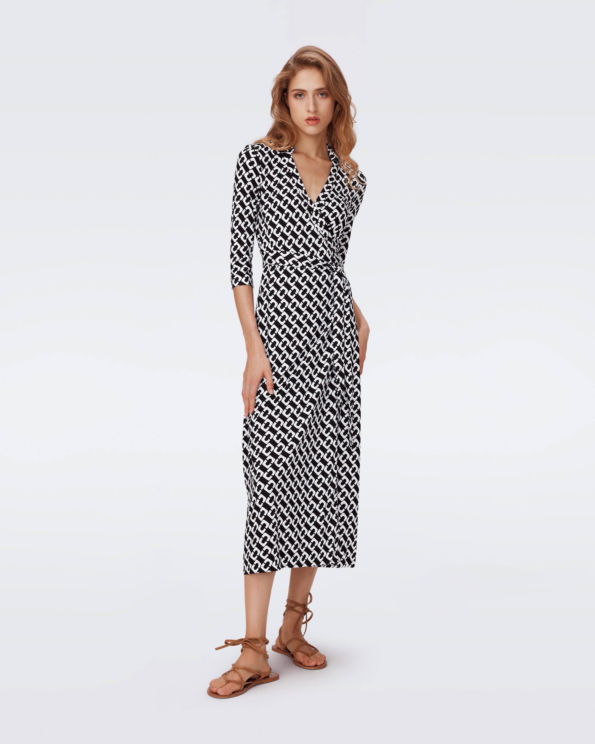 Jersey midi wrap dress hotsell