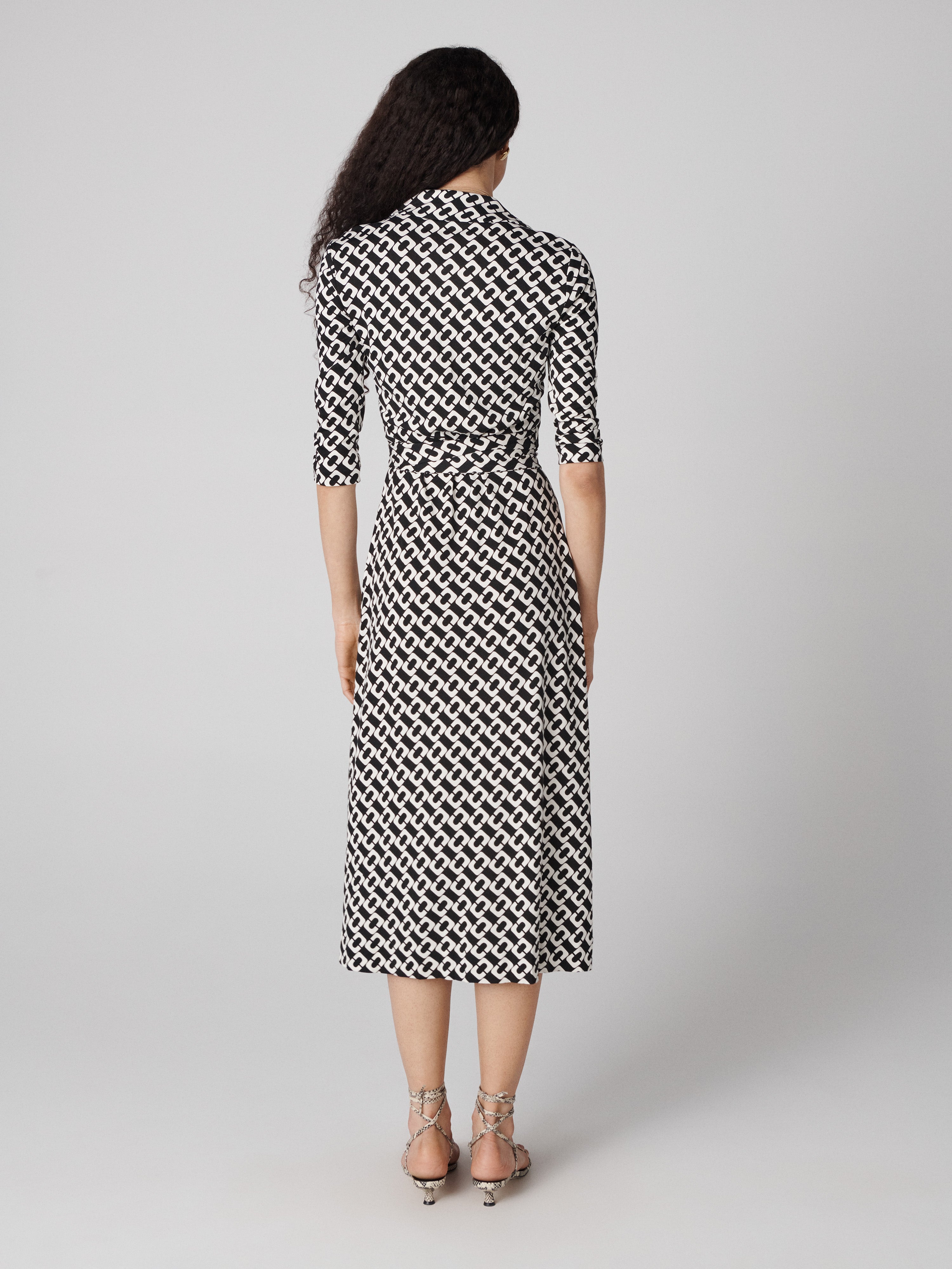 Abigail Silk Jersey Midi Wrap Dress