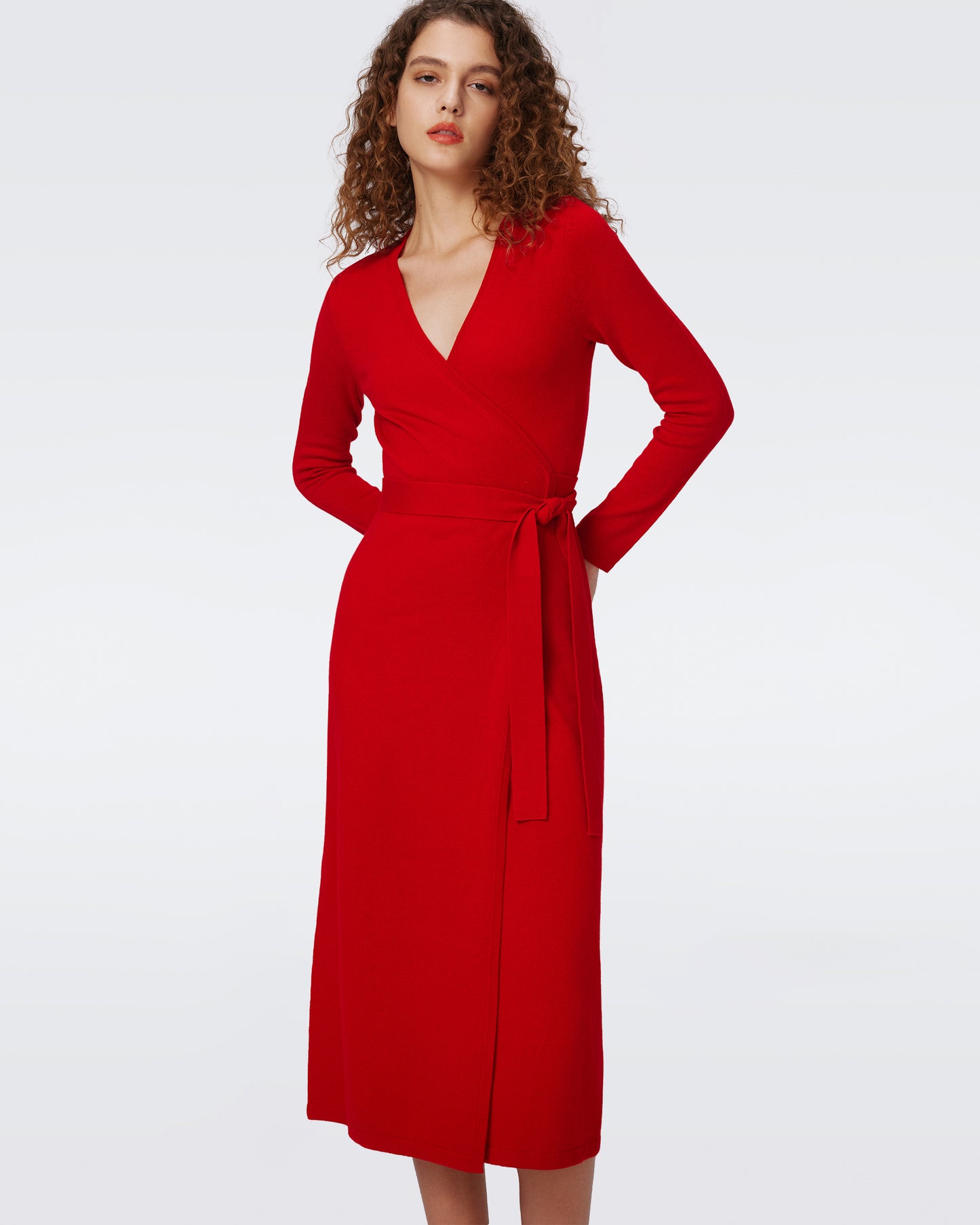 Astrid Wool-Cashmere Wrap Dress