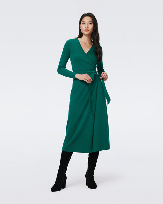 Astrid Wool-Cashmere Wrap Dress