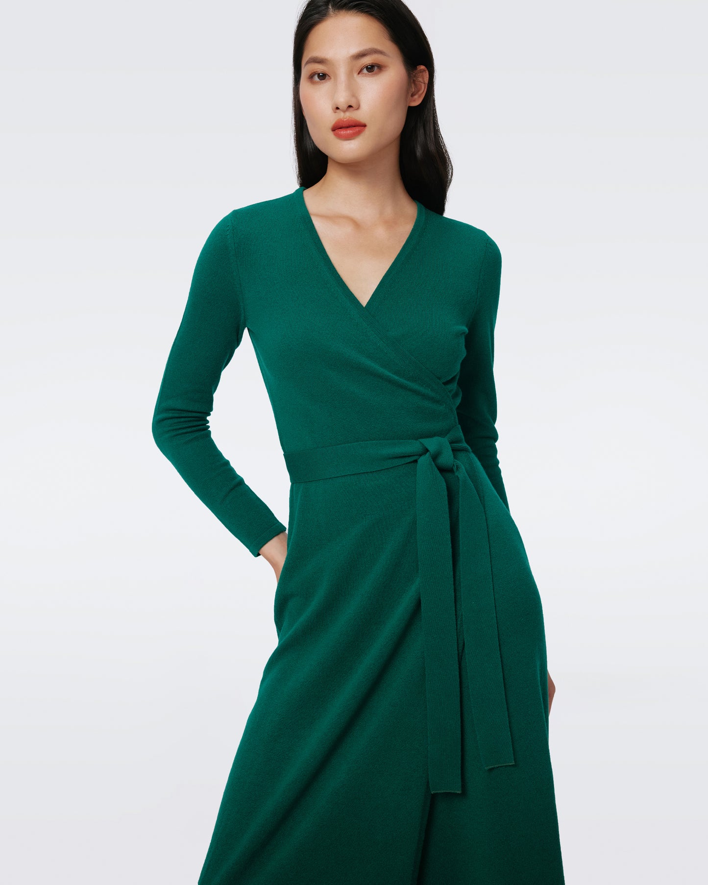 Astrid Wool-Cashmere Wrap Dress