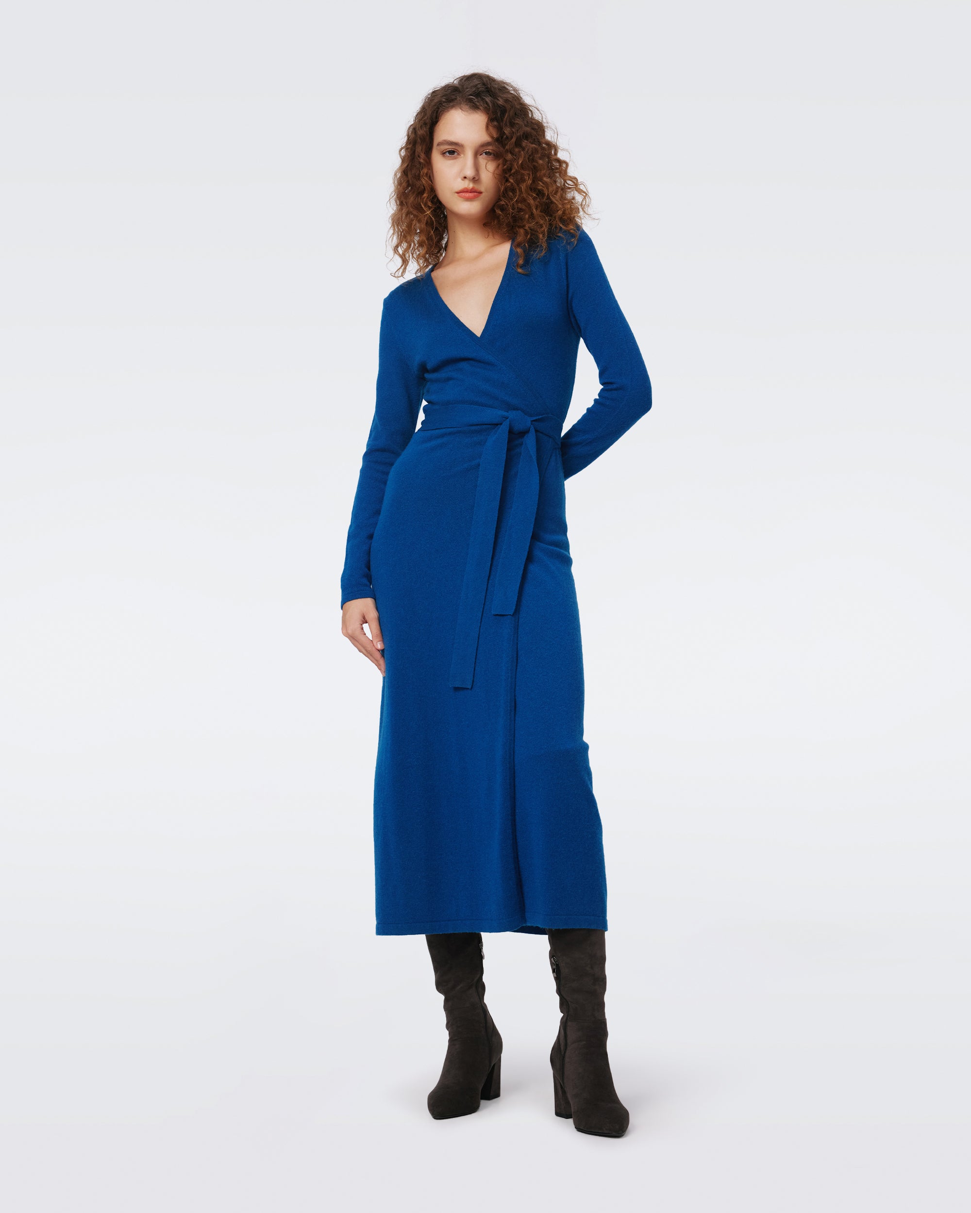 Astrid Wool-Cashmere Wrap Dress