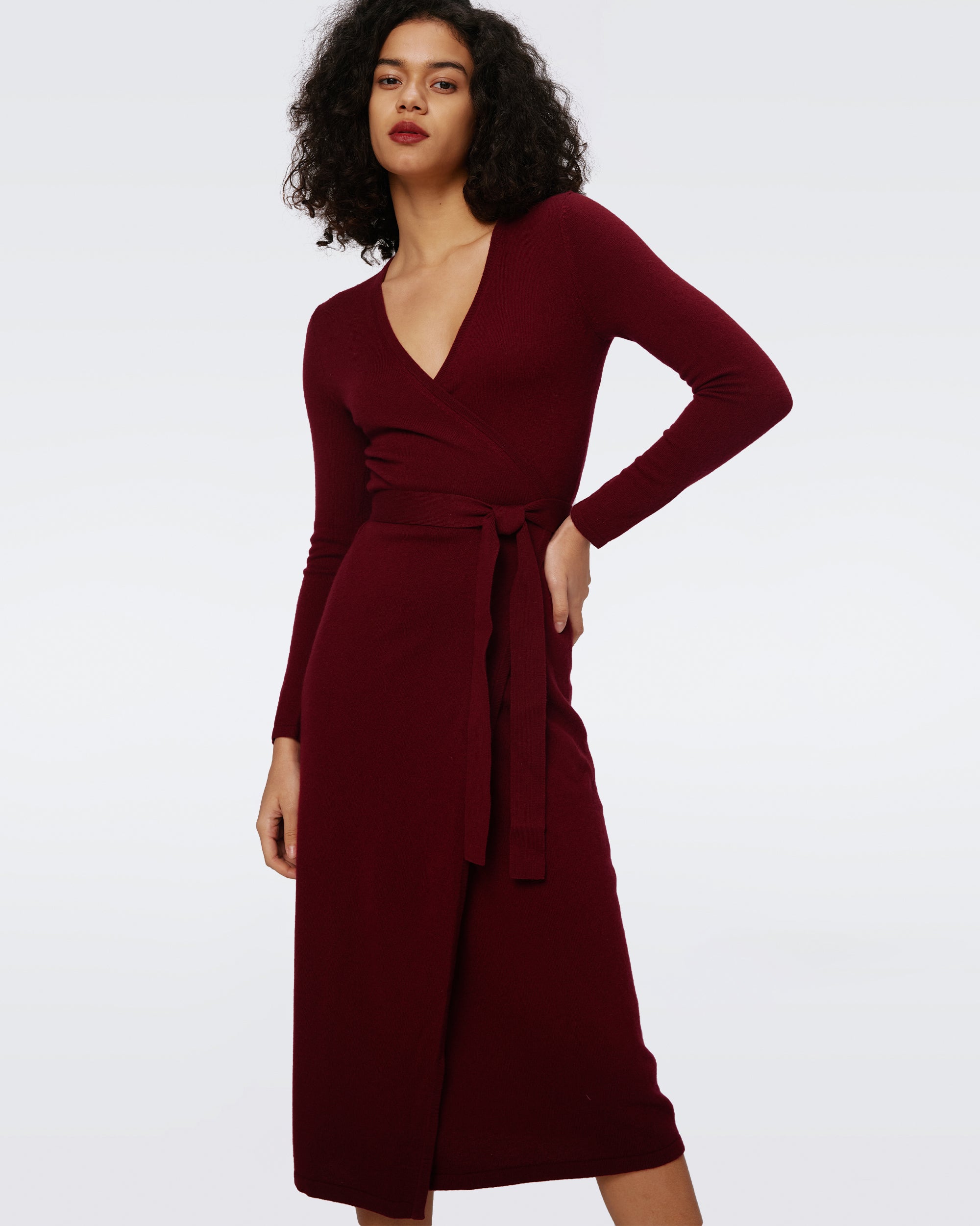 Astrid Wool-Cashmere Wrap Dress