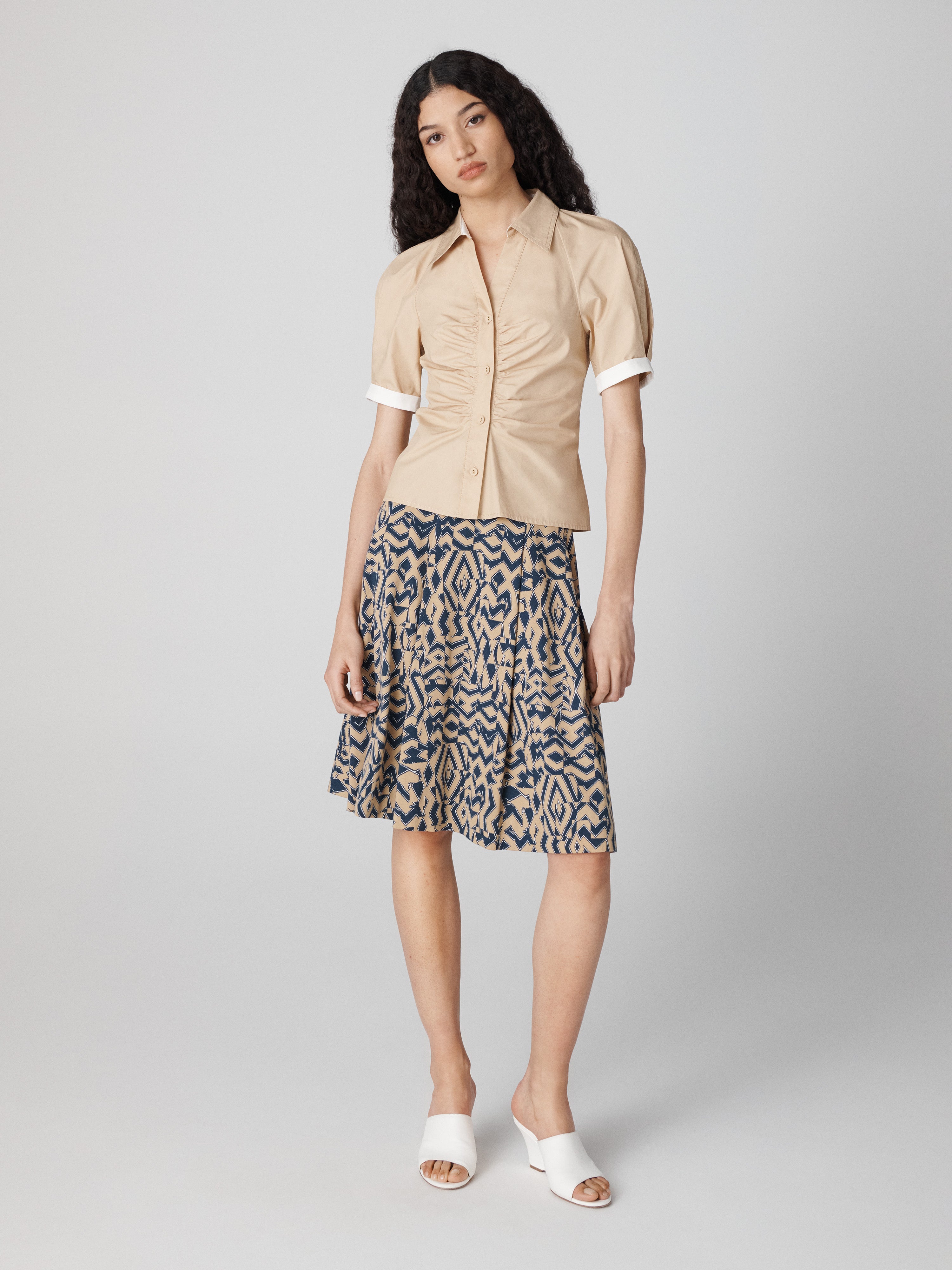 Atlas Cotton and Silk Jersey Skirt