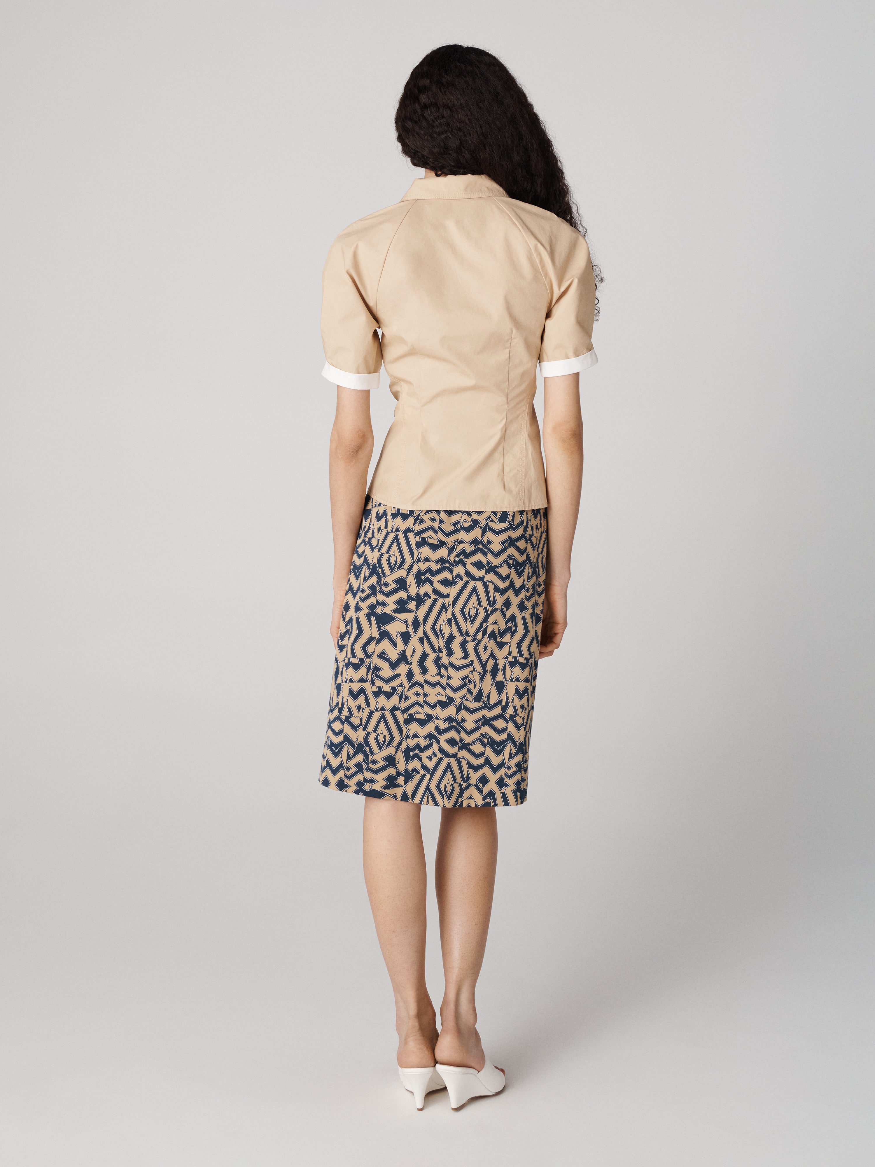 Atlas Cotton and Silk Jersey Skirt