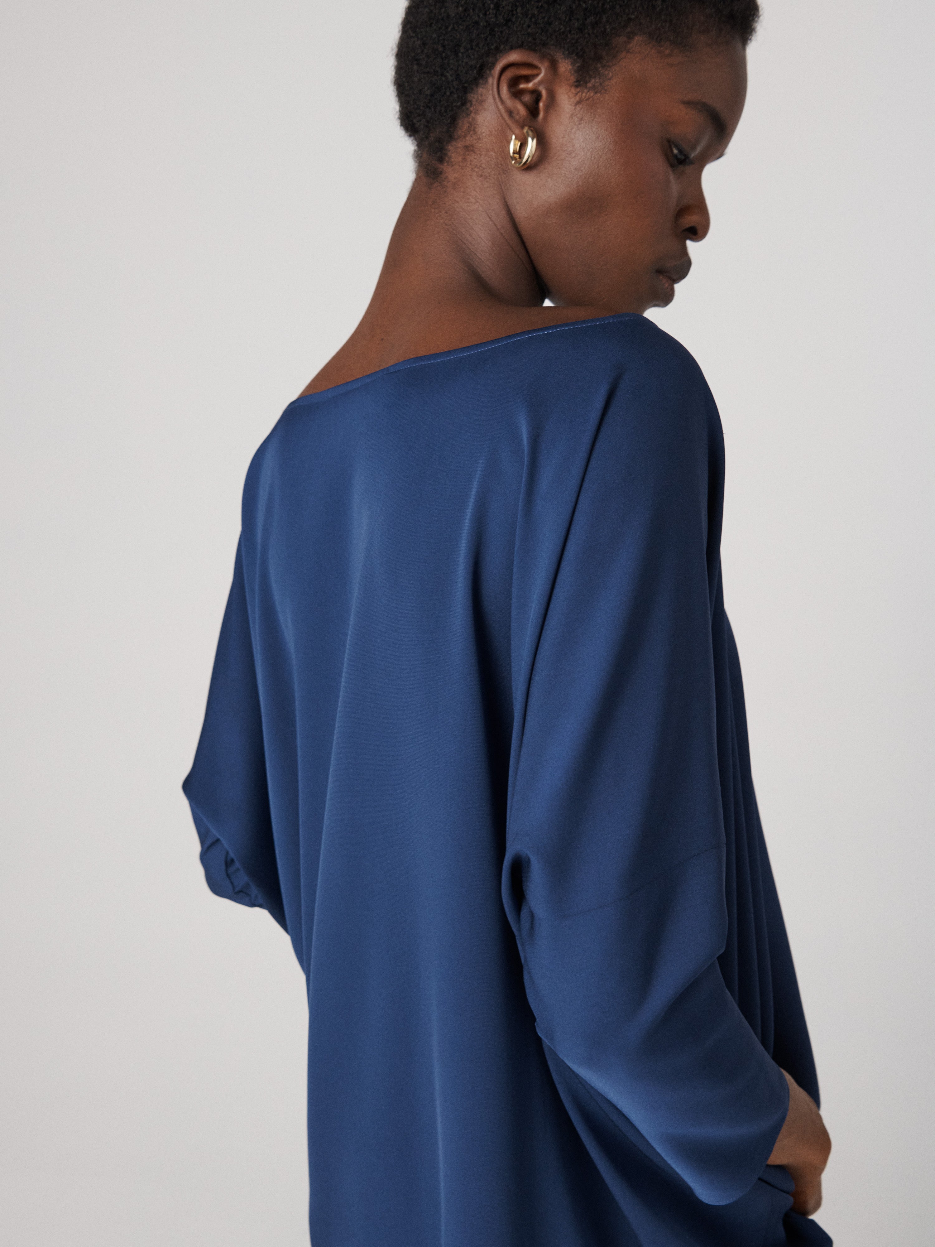 Diane Oversized  Silk Blouse