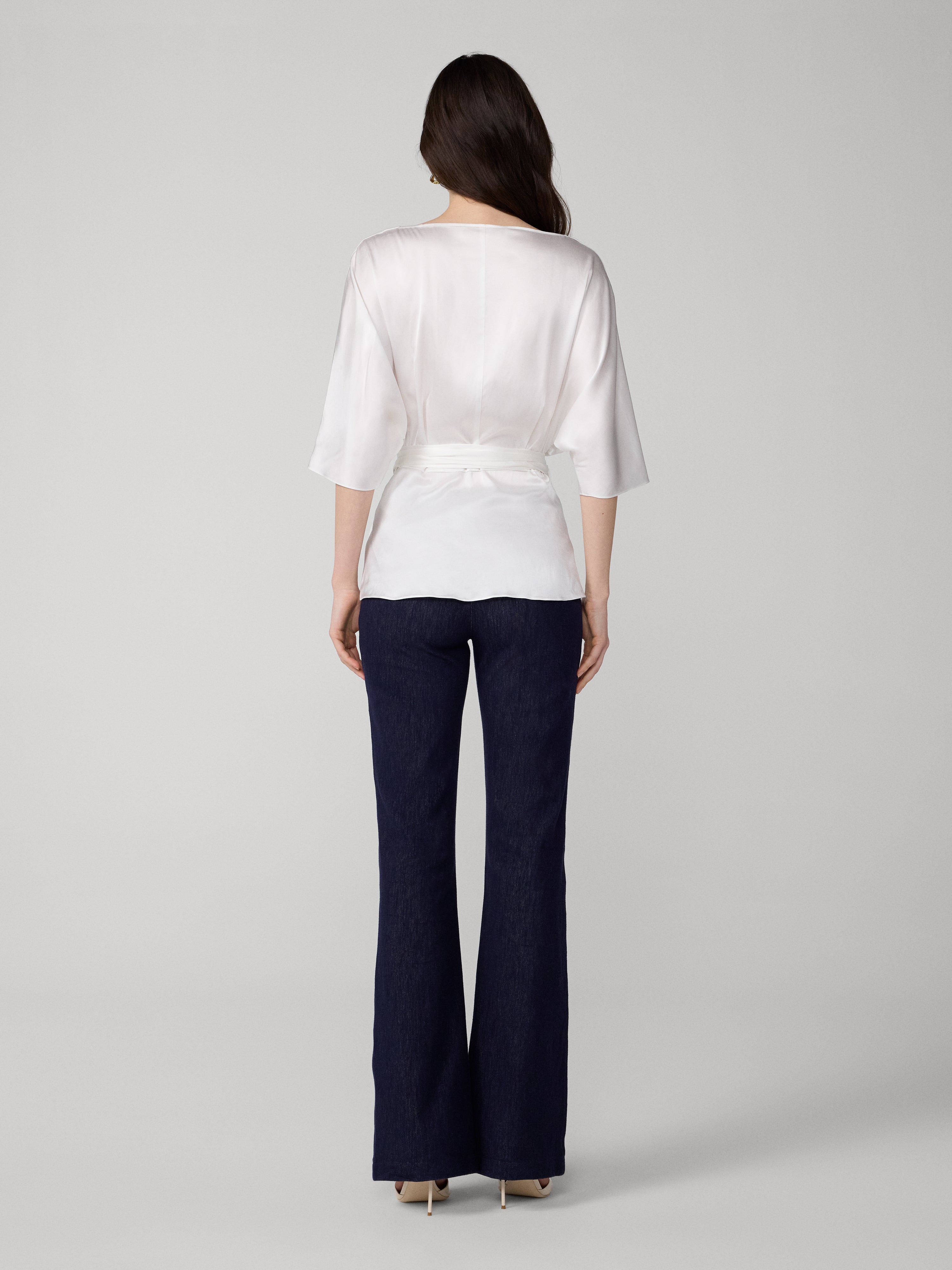 AMARA WRAP SATIN TOP